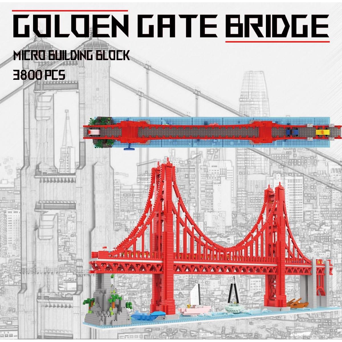 Juego de Bloques Micro Puente Golden Gate 3800 Piezas