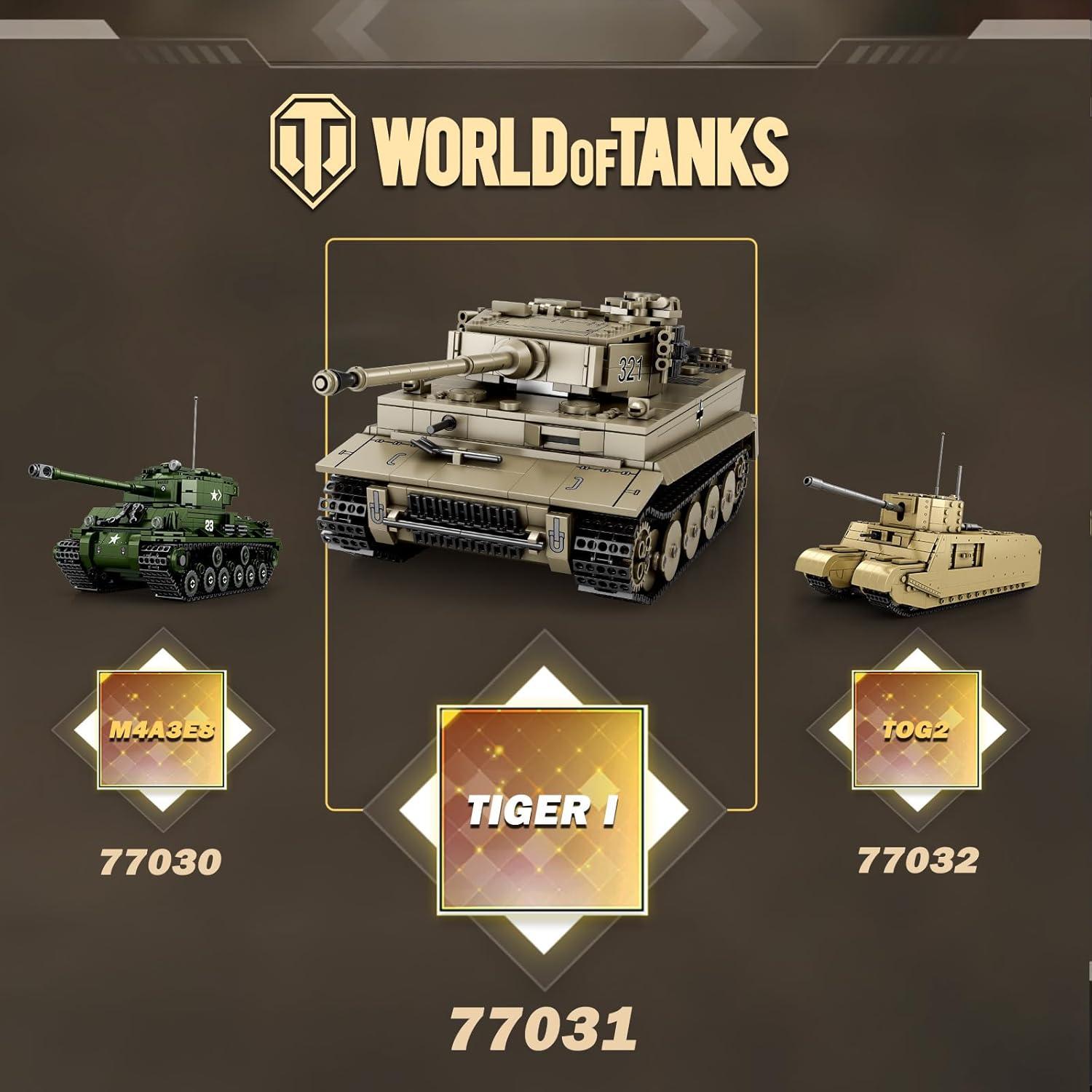 Conjunto de Bloques de Construcción Tanque Tiger I Reobrix 77031, 1138 PCS