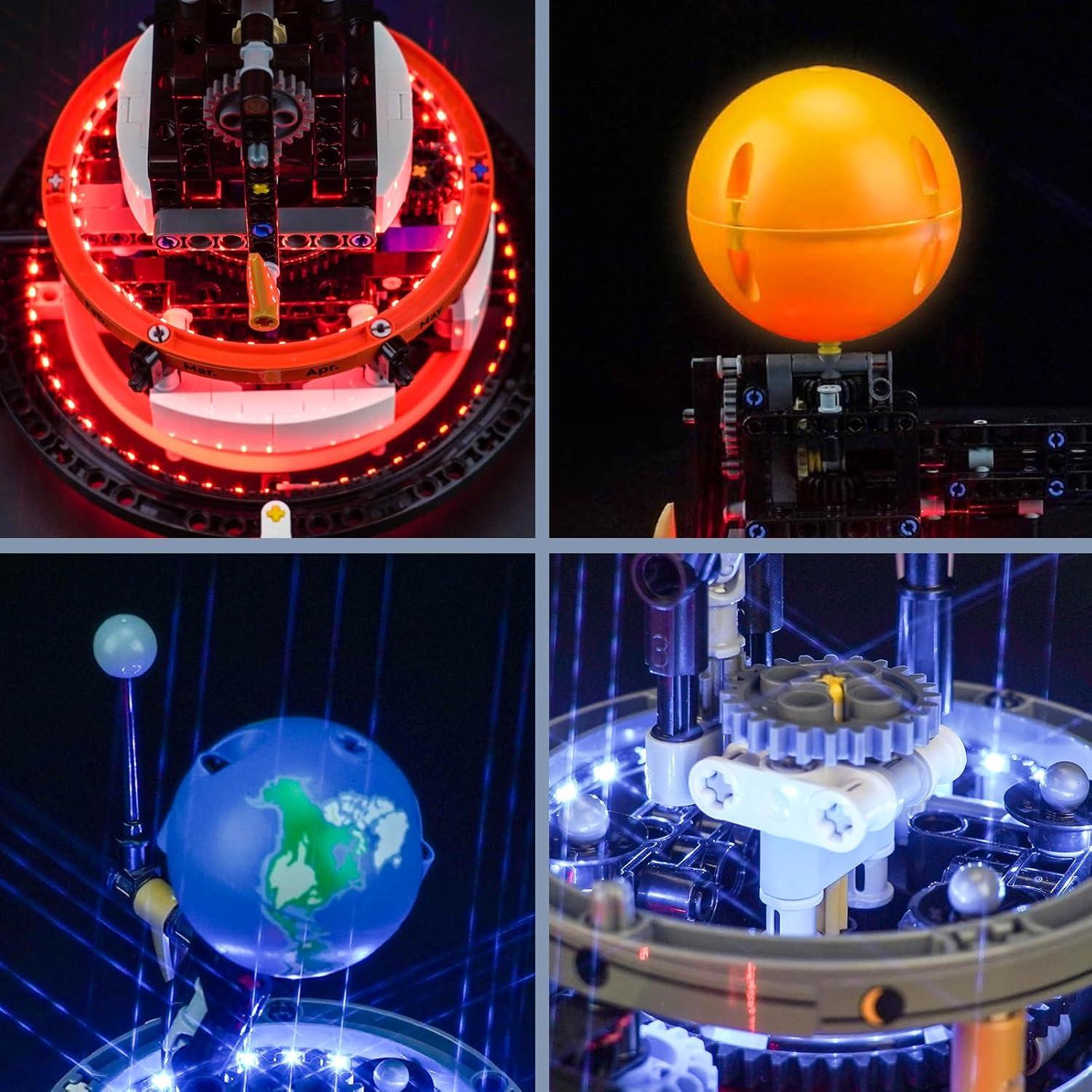 Luces LED BrickBling para Lego 42179 Planeta Tierra y Luna