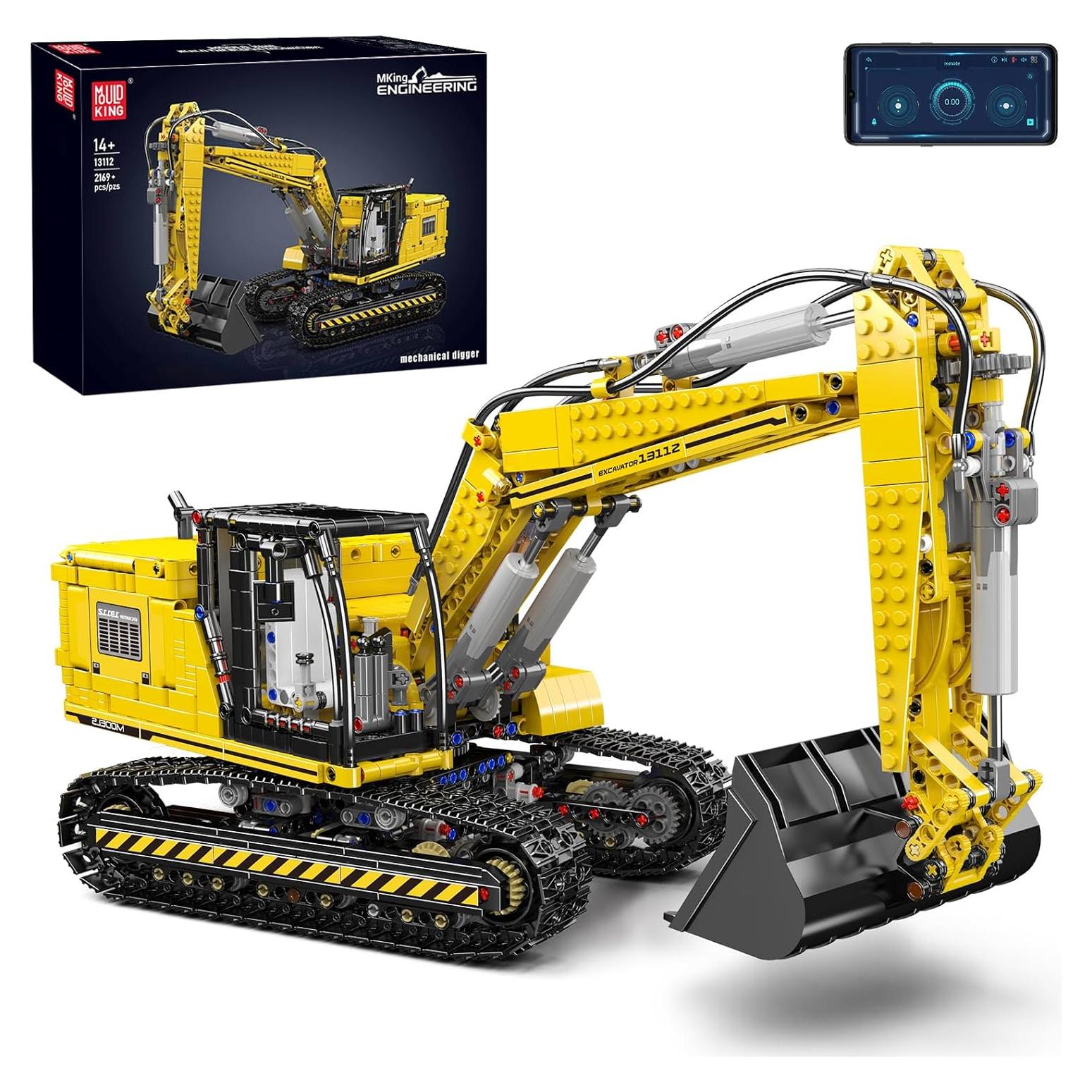 Excavadora RC Mould King 13112 2169 Piezas Control App