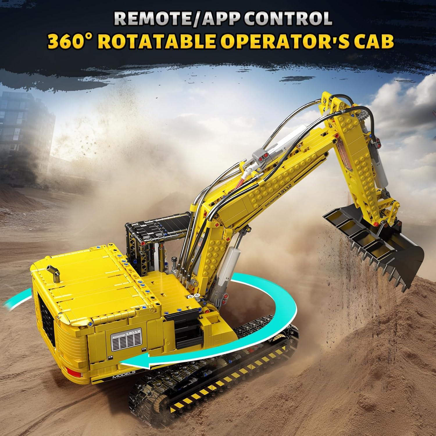 Excavadora RC Mould King 13112 2169 Piezas Control App