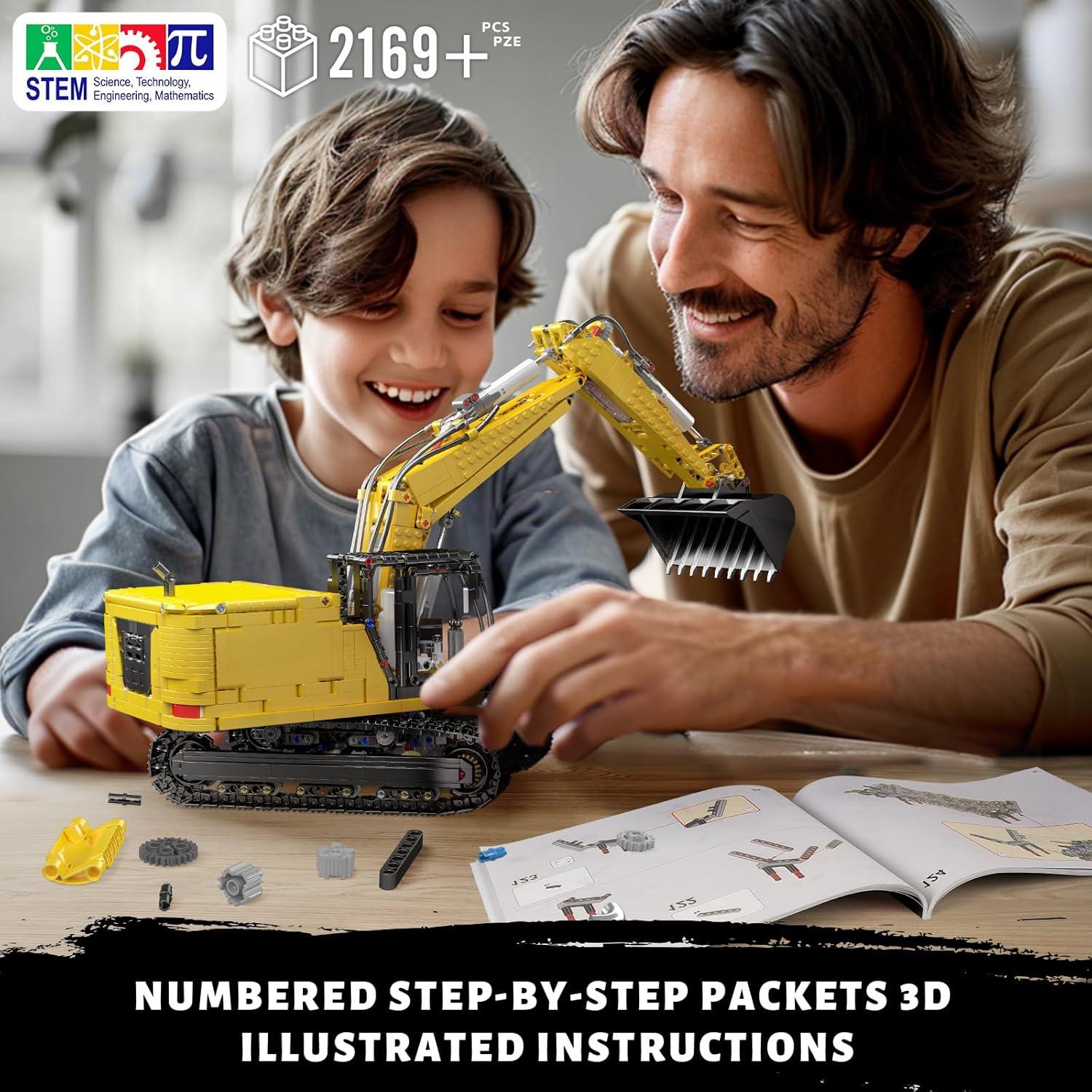 Excavadora RC Mould King 13112 2169 Piezas Control App