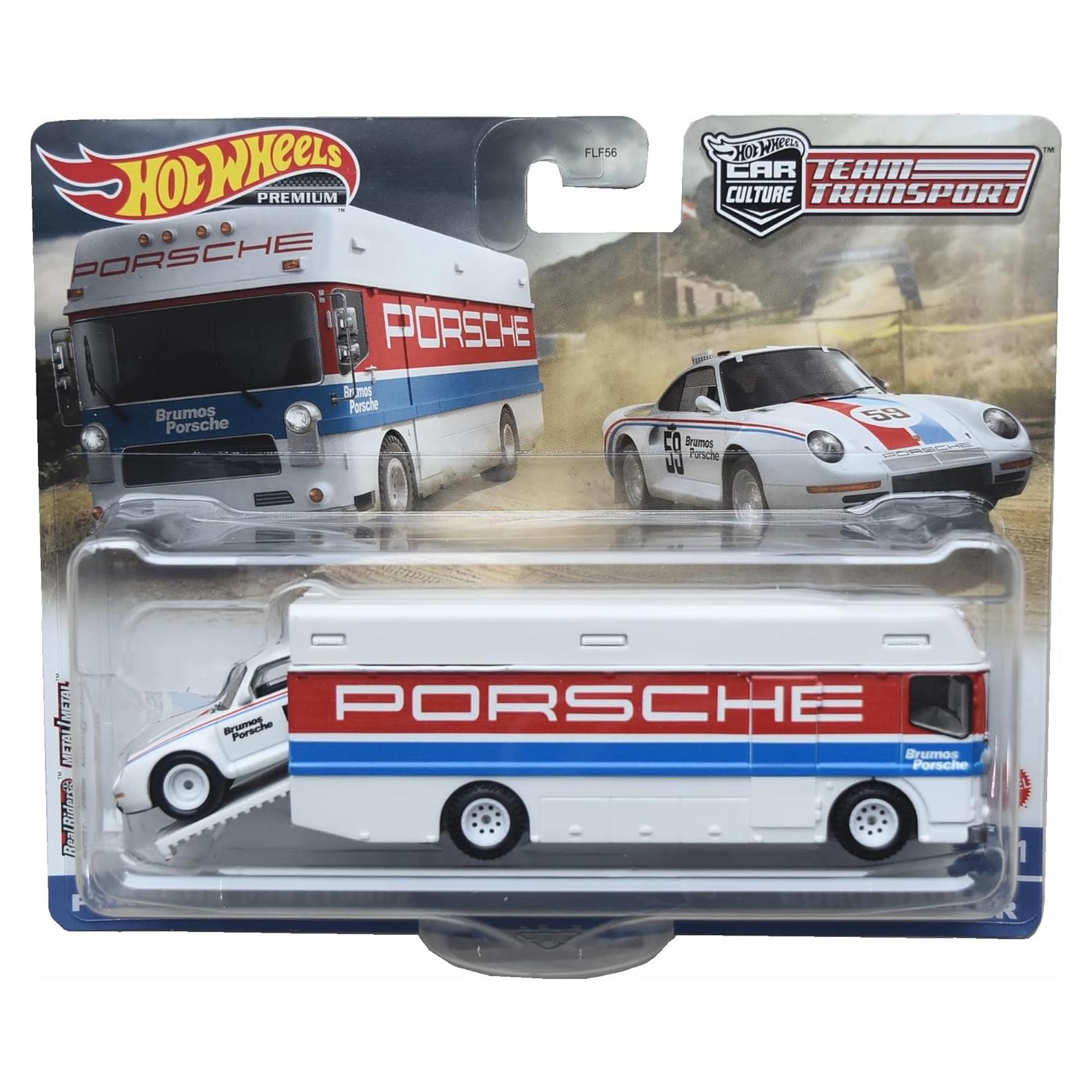 Hot Wheels Porsche 959 Euro Hauler 1:64 Blanco
