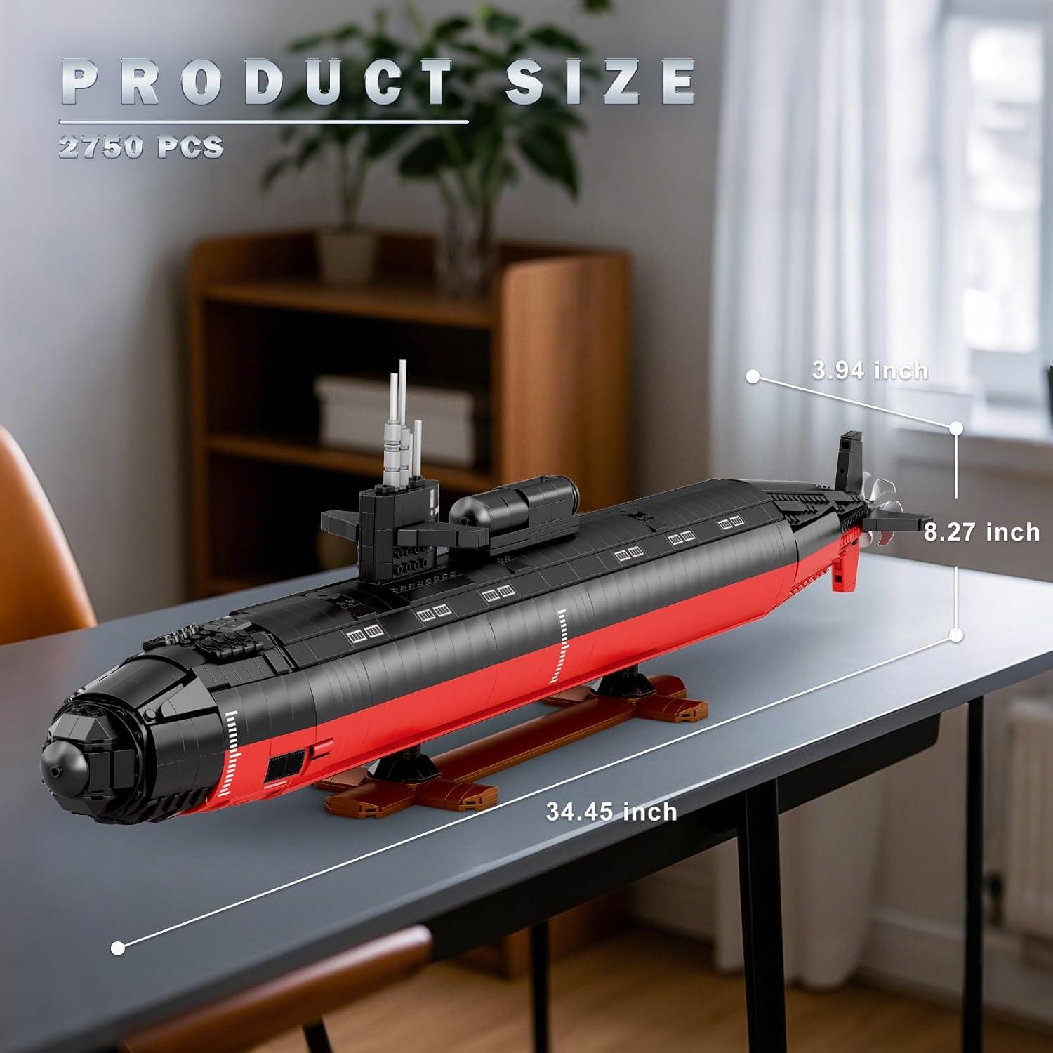 Reobrix Submarino Nuclear SSN Clase Los Ángeles 1:125 2750 PCS