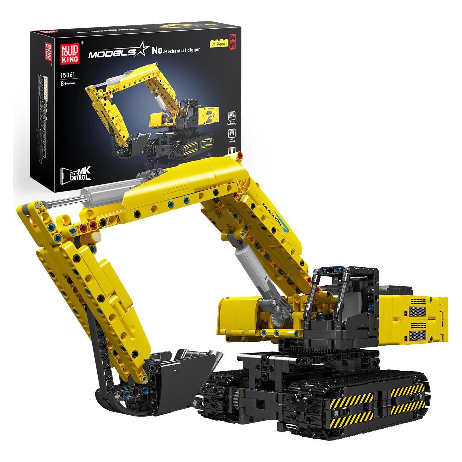 Excavadora RC Mould King 15061 Control Remoto 1120PCS