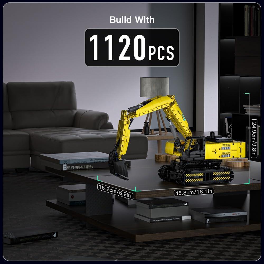 Excavadora RC Mould King 15061 Control Remoto 1120PCS