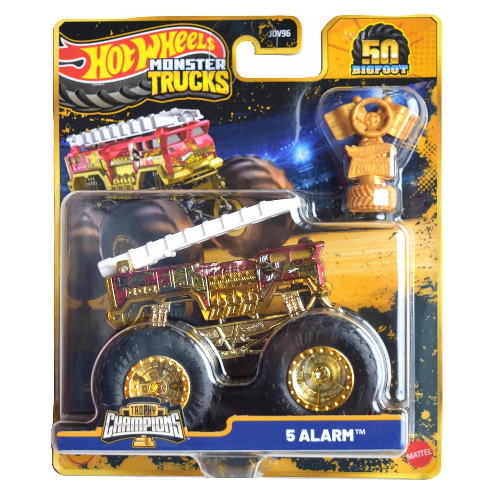 Hot Wheels Monster Trucks 5 Alarm Bigfoot 1:64 Escala Fundido