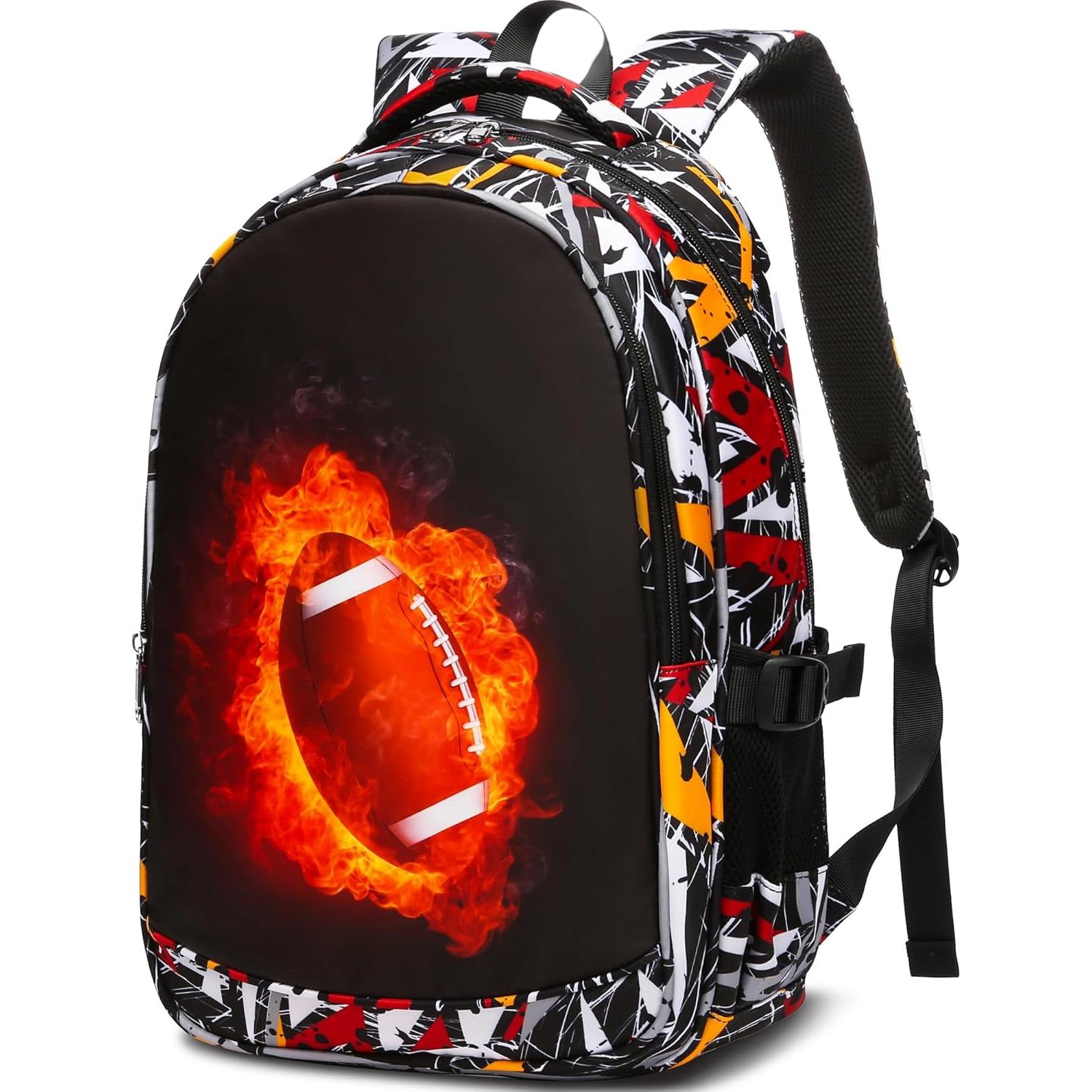 Mochila Escolar FOKDUVB para Niños 20L Negro/Marrón