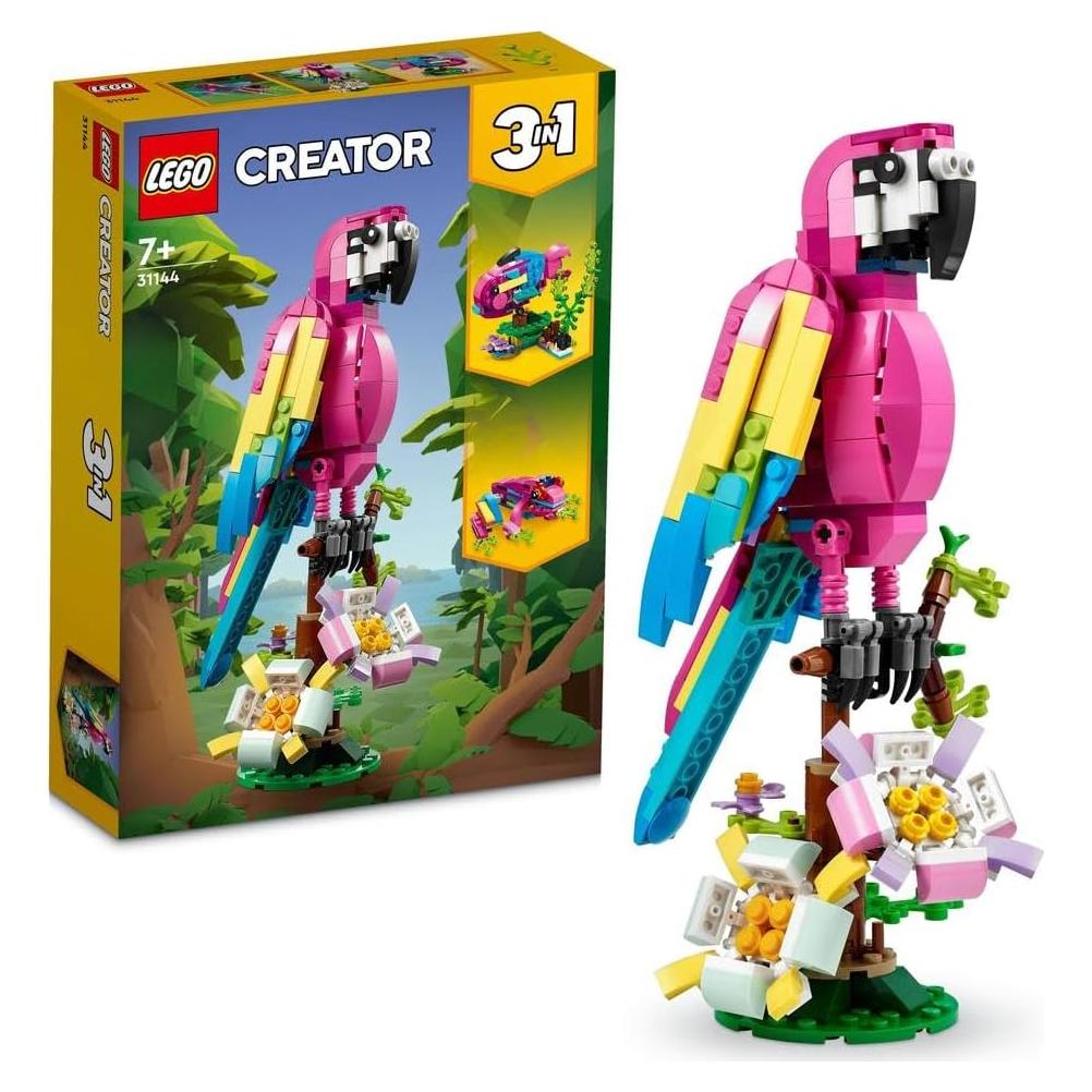 LEGO Creator 31144 Loro Rosa Exótico 3 en 1 Juguete