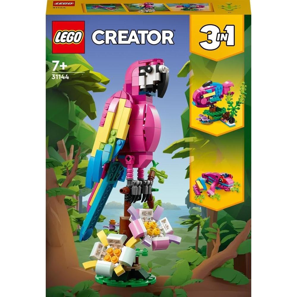 LEGO Creator 31144 Loro Rosa Exótico 3 en 1 Juguete