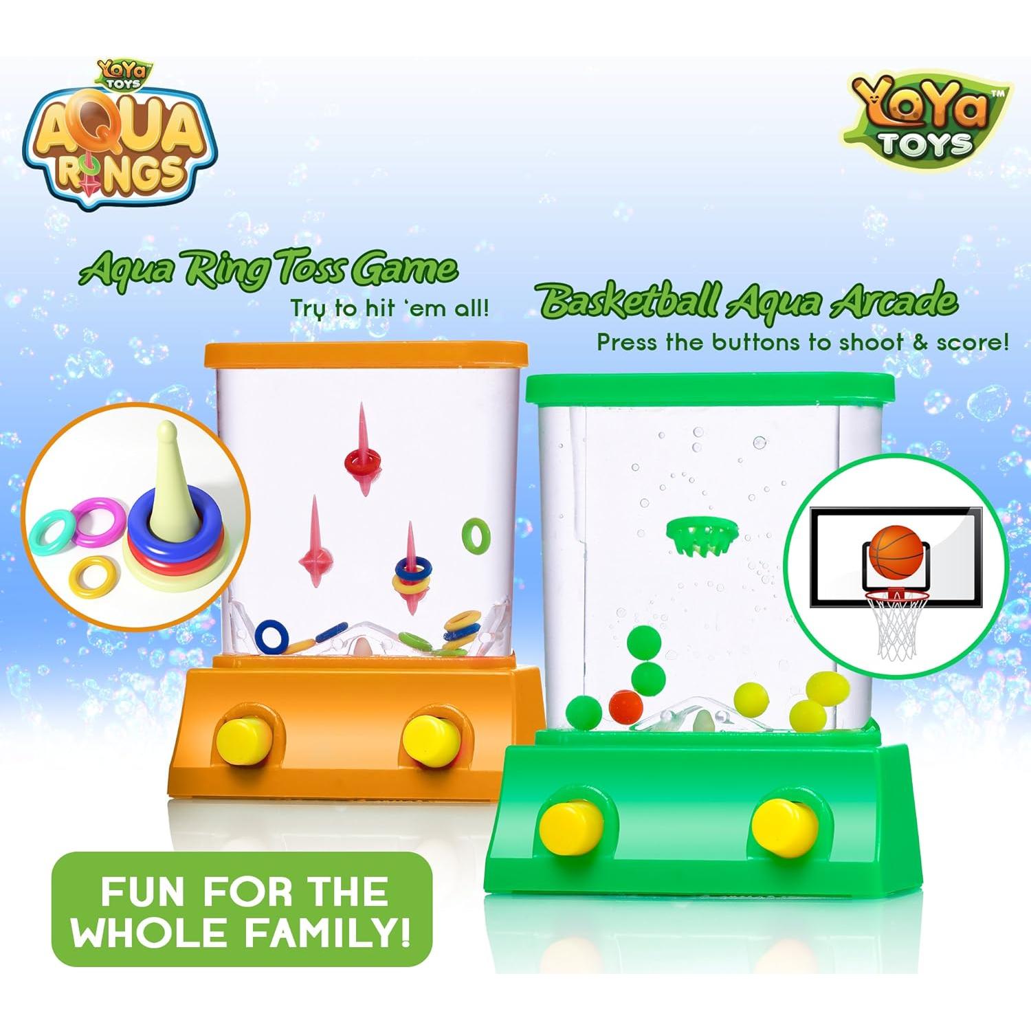 YoYa Toys Juego de Mano - Anillos de Agua y Baloncesto