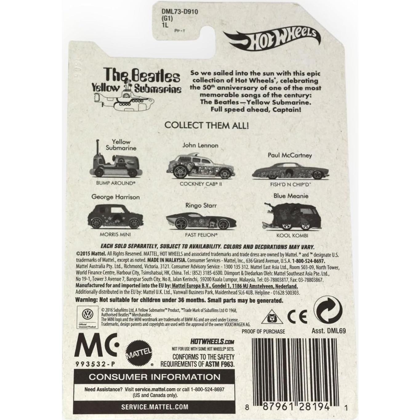 Hot Wheels Kool Kombi Los Beatles 50 Aniversario 1:64