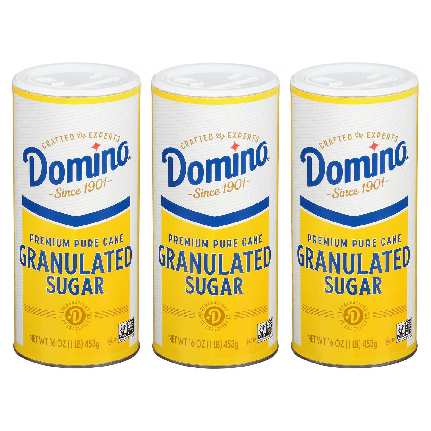 Azúcar Granulado Domino 3 Tarros de 454 g para Hornear