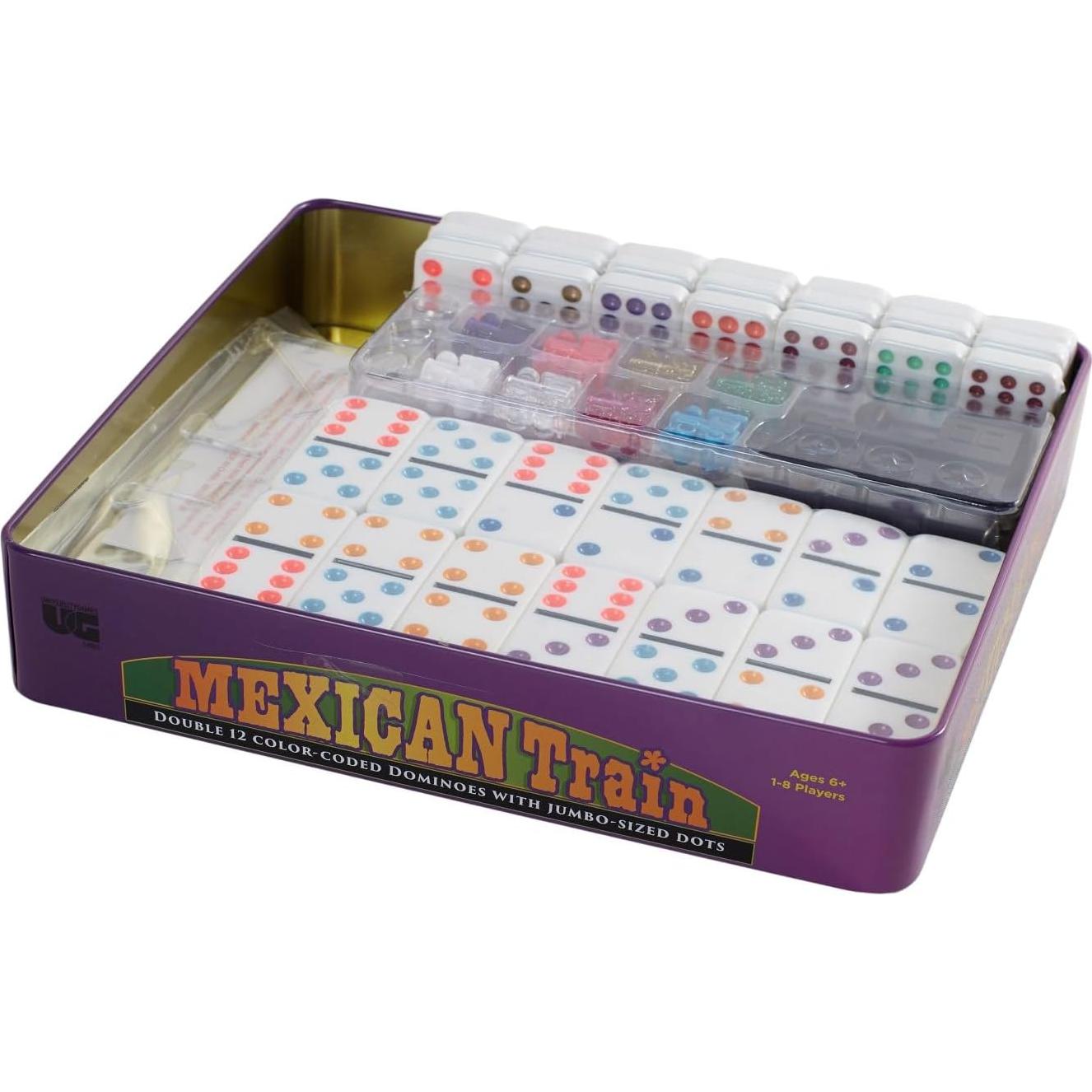 Juego de Dominó Tren Mexicano Doble 12 Puremco 91 Piezas