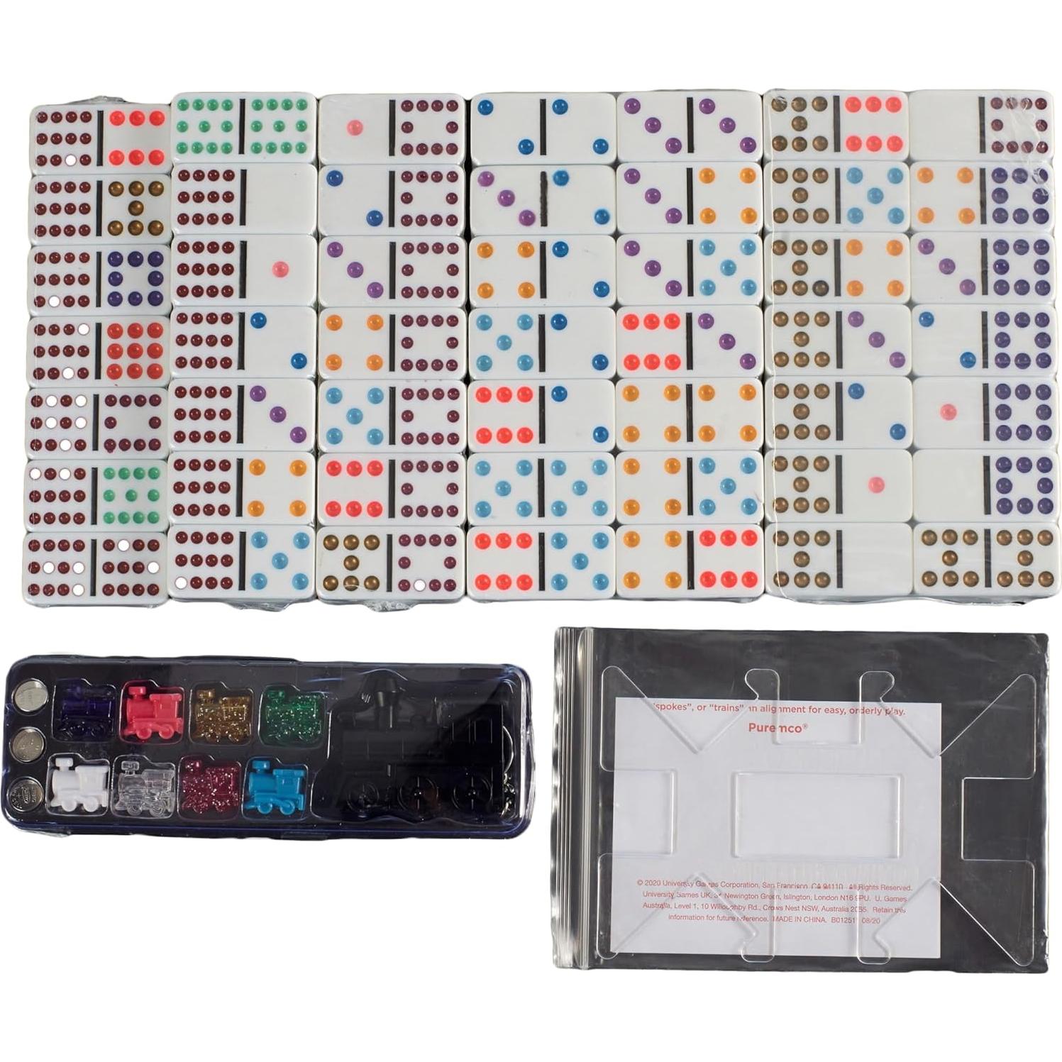 Juego de Dominó Tren Mexicano Doble 12 Puremco 91 Piezas