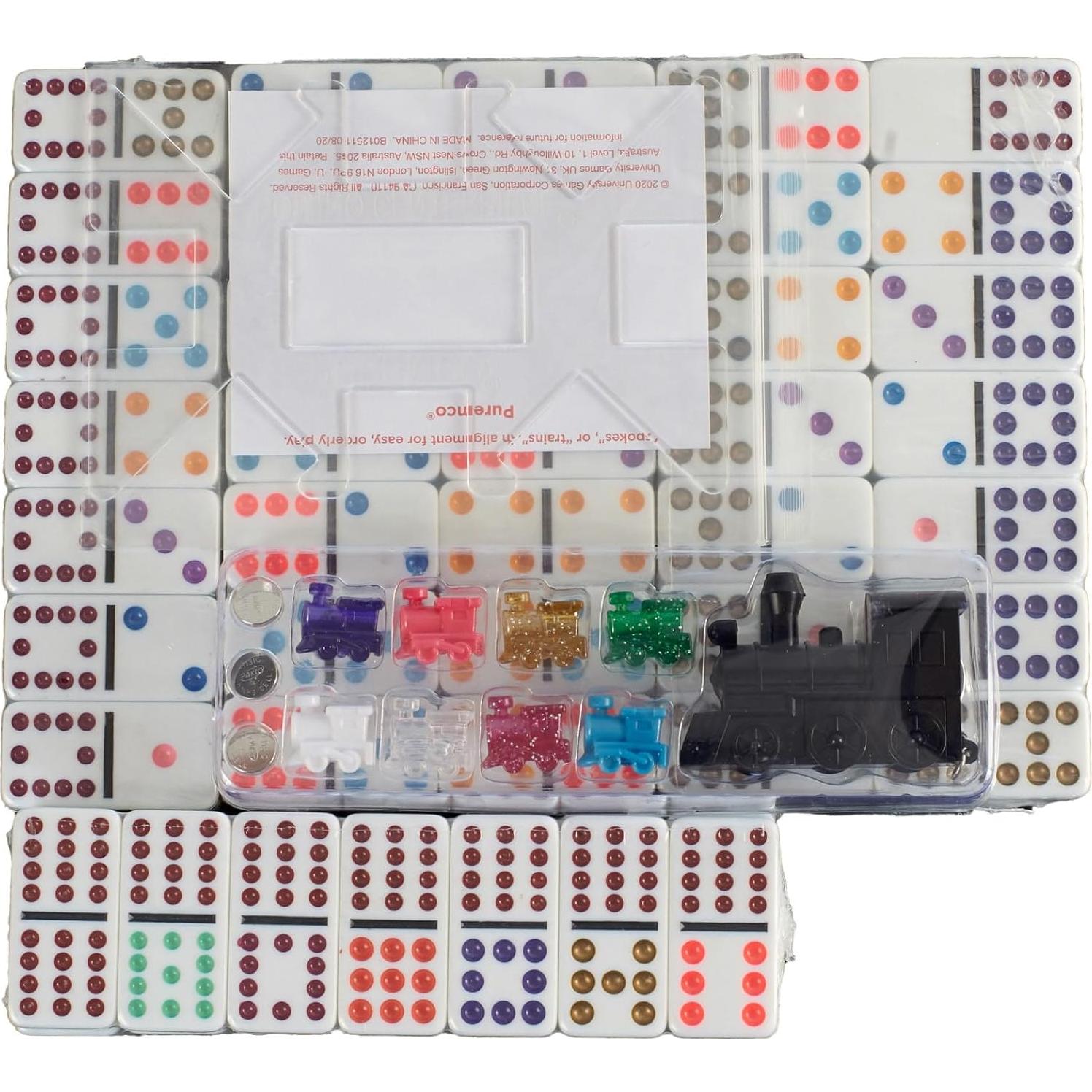 Juego de Dominó Tren Mexicano Doble 12 Puremco 91 Piezas