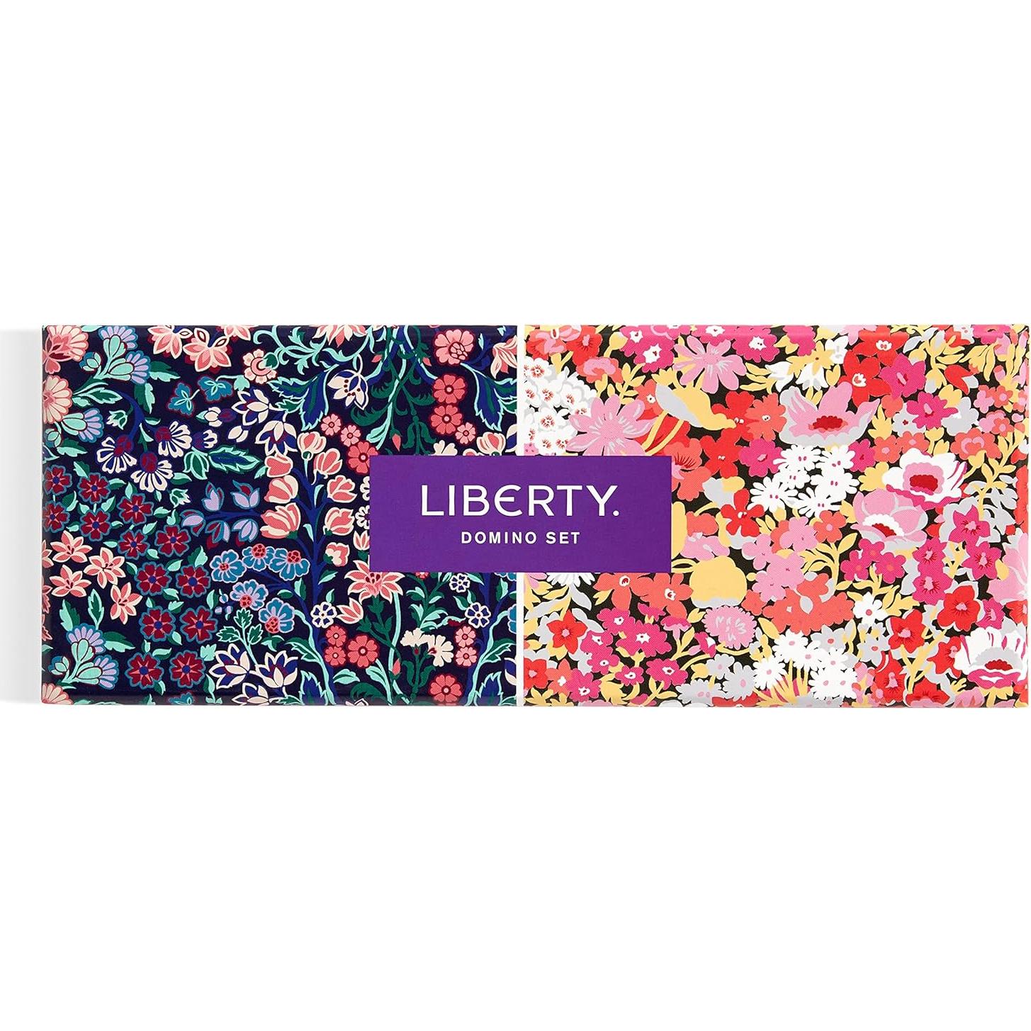 Juego de Dominó Galison Liberty - 28 Piezas de Madera Floral