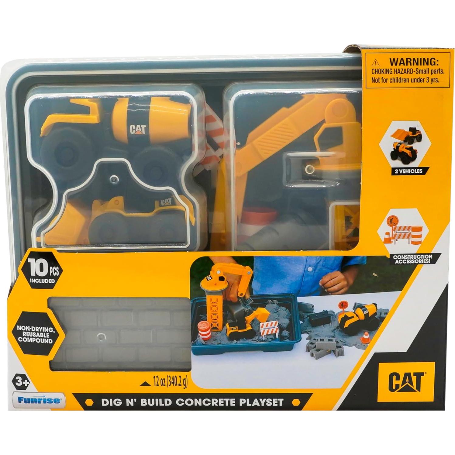 Juego de Construcción CAT Dig N' Build con 340 g de Concreto
