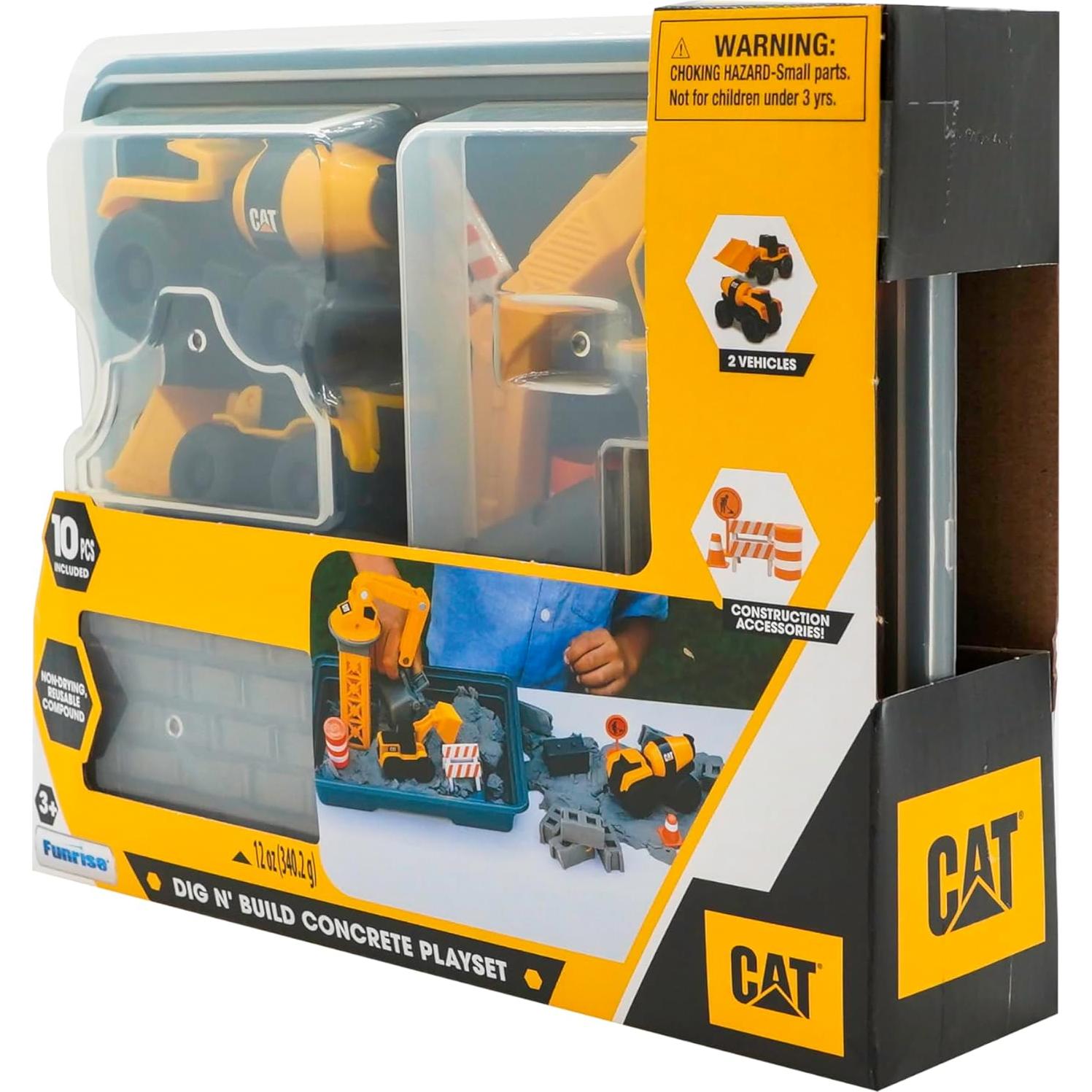 Juego de Construcción CAT Dig N' Build con 340 g de Concreto