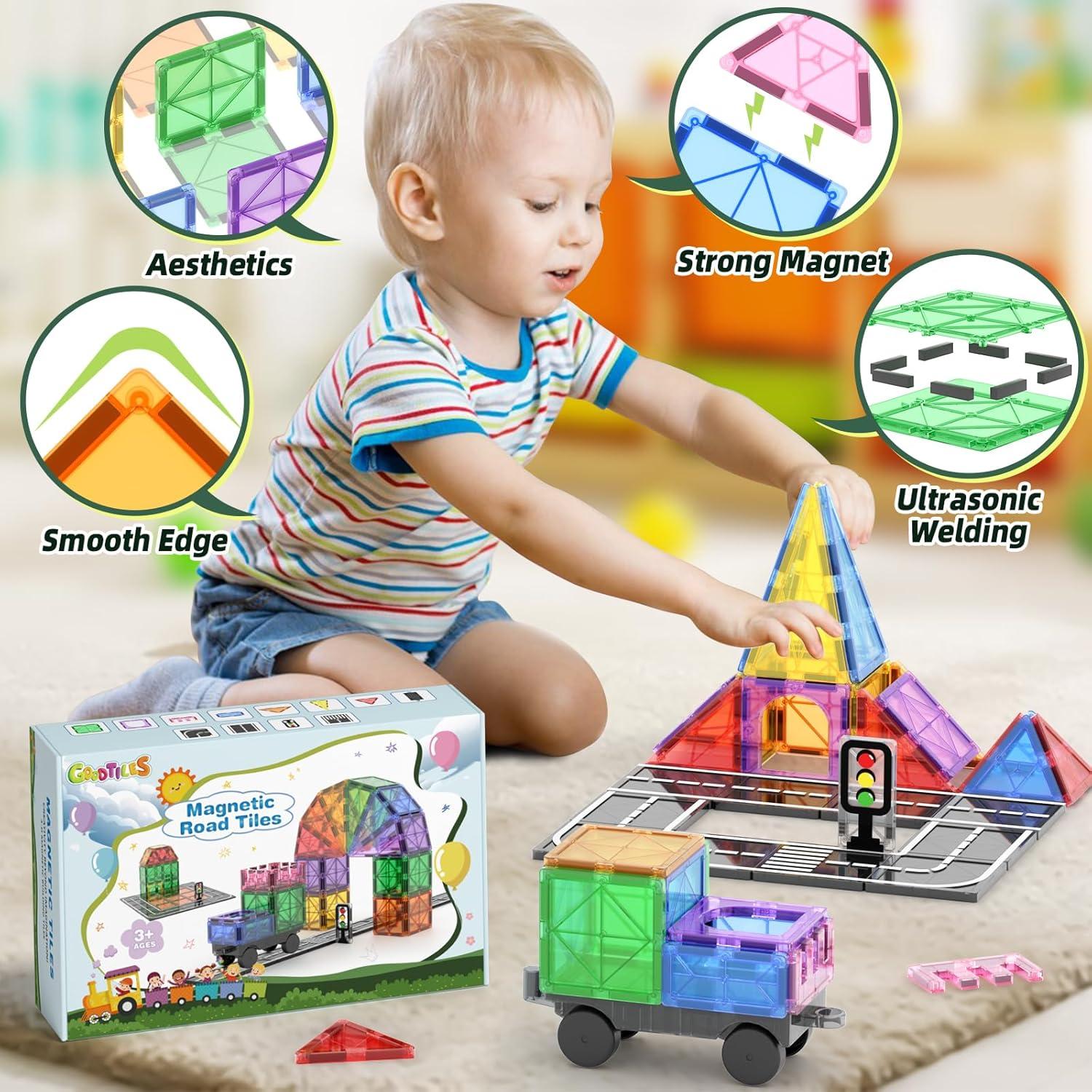 Conjunto de Azulejos Magnéticos de Carretera GOODTILES 40 Piezas