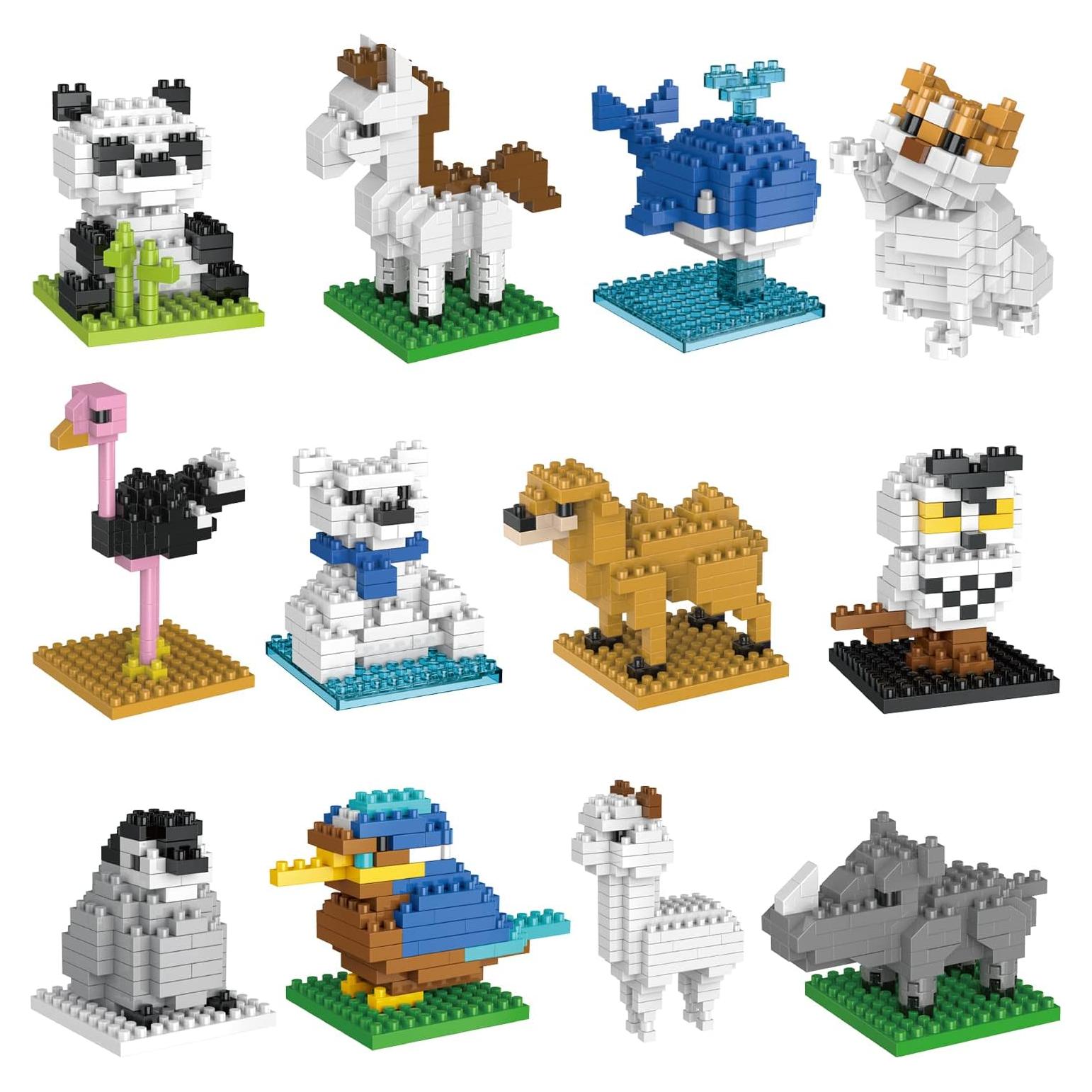 Juego de Bloques de Construcción Mini Animales DIVERTIDOS JUGUETES