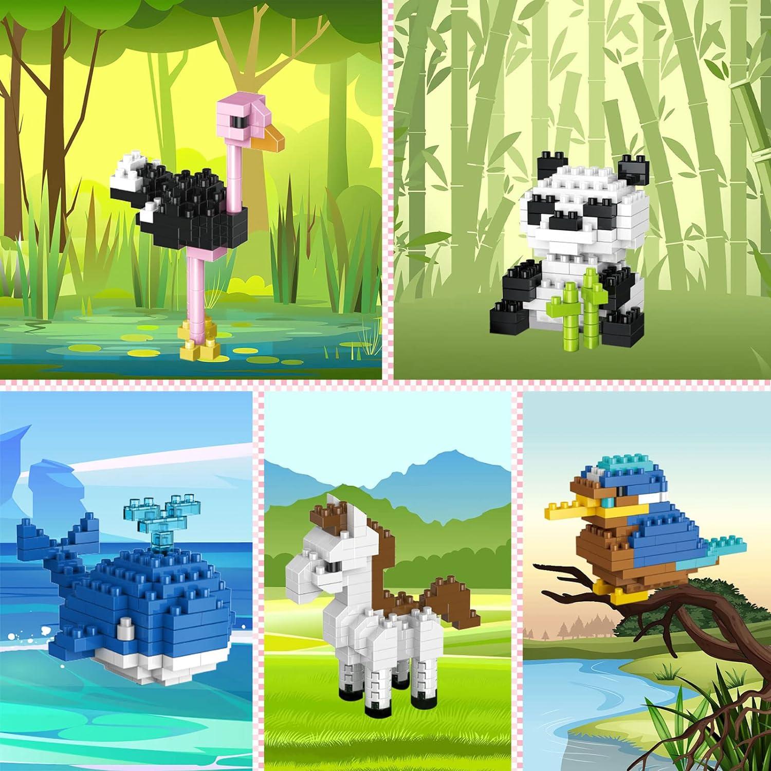 Juego de Bloques de Construcción Mini Animales DIVERTIDOS JUGUETES