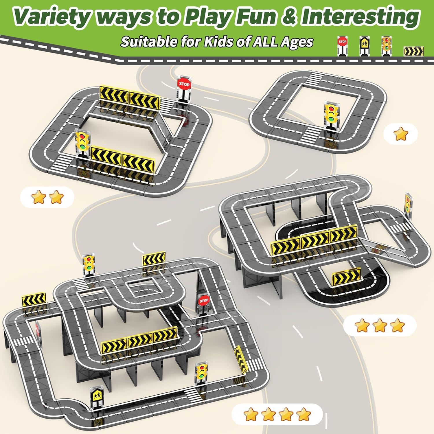 Juego de Azulejos Magnéticos Goodtiles para Carreteras