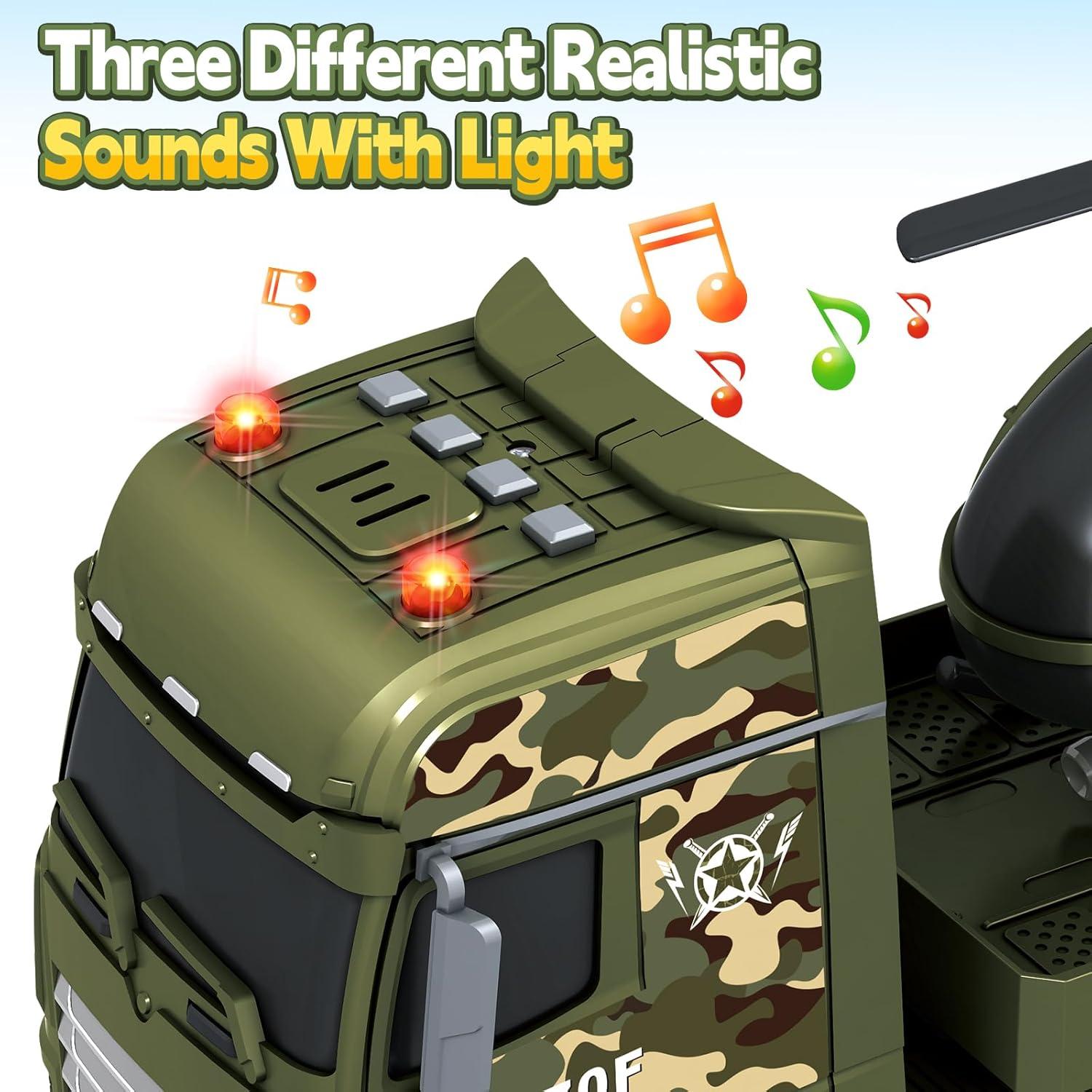 Camión Militar 25" BSTOYDER con Helicóptero y Tanque