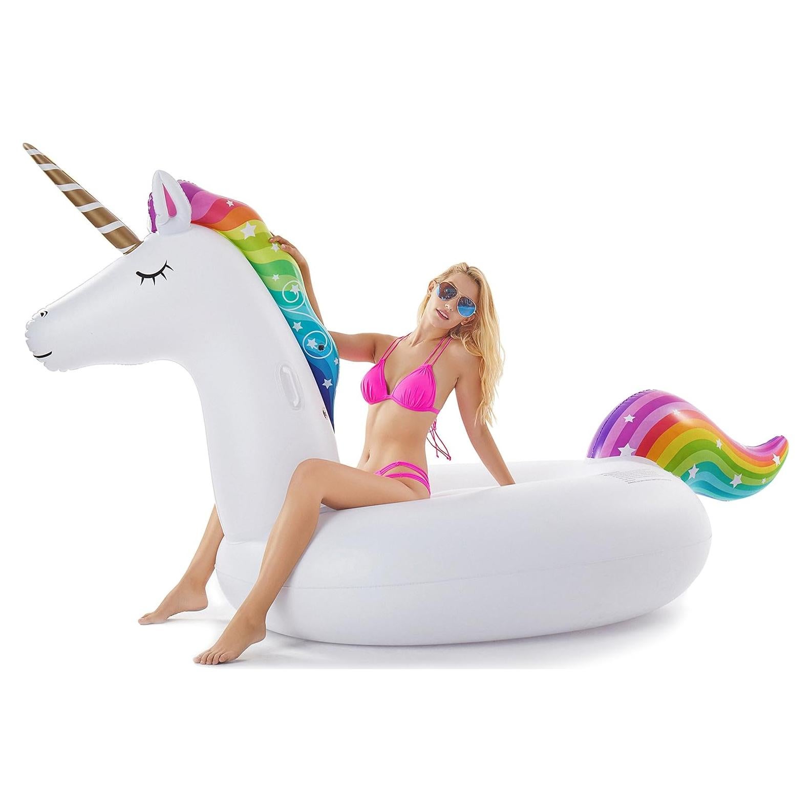 Flotador Inflable Gigante Unicornio Jasonwell 289.56x139.7cm
