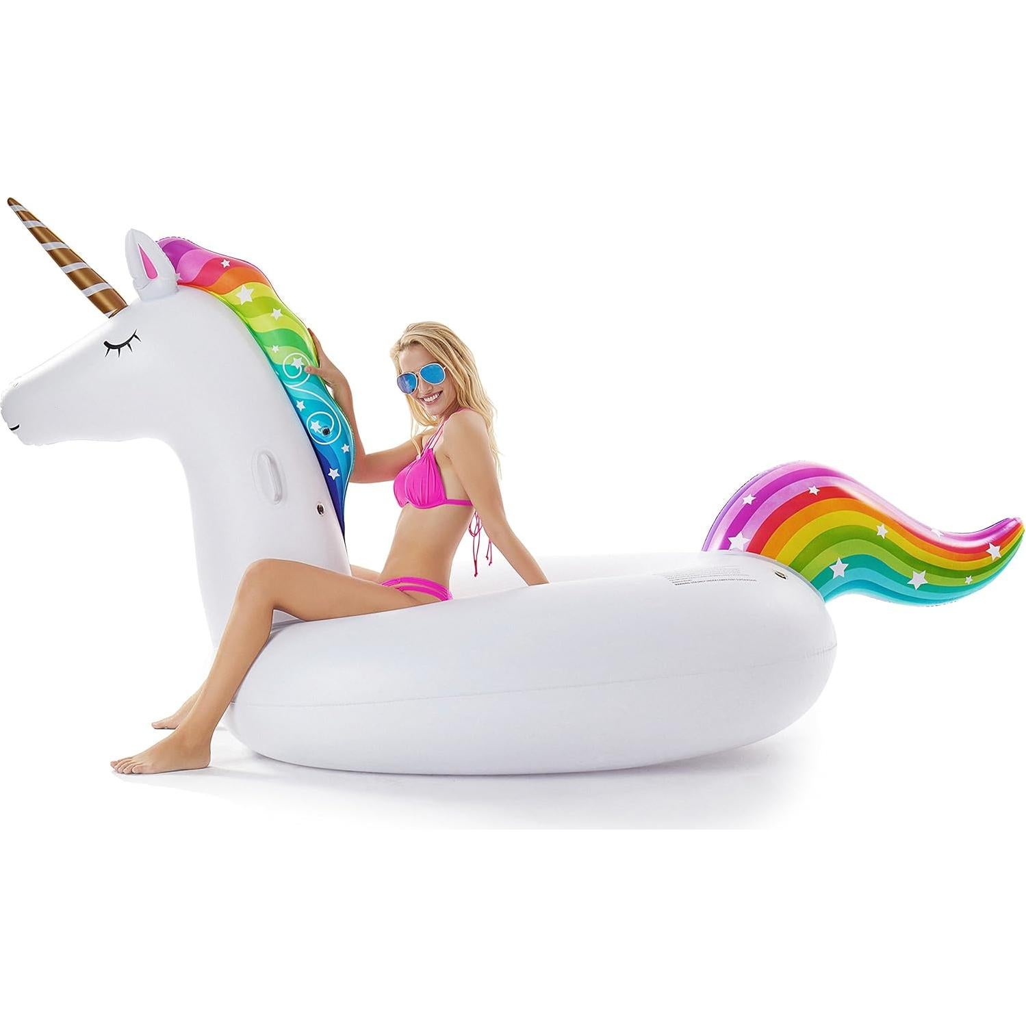 Flotador Inflable Gigante Unicornio Jasonwell 289.56x139.7cm