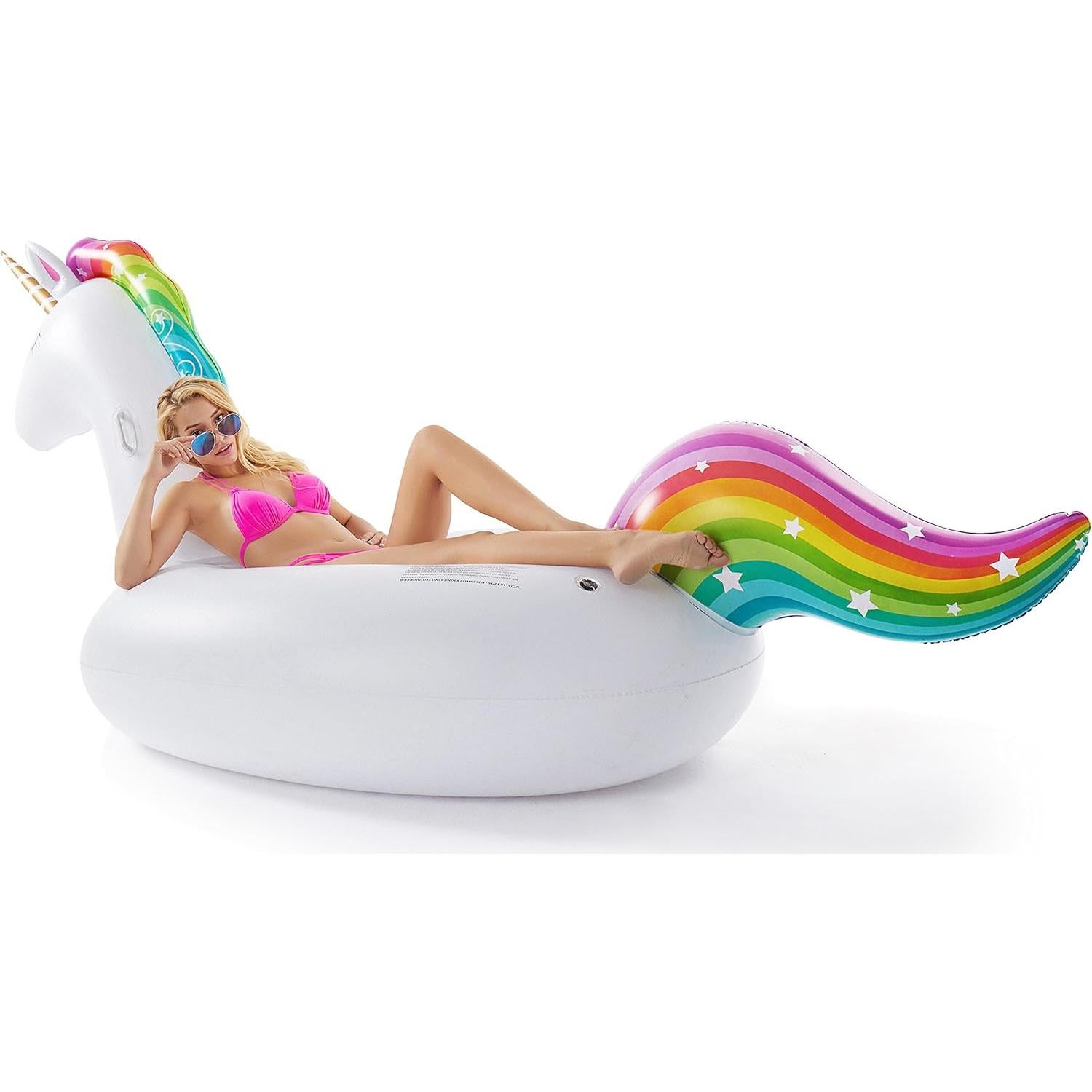Flotador Inflable Gigante Unicornio Jasonwell 289.56x139.7cm