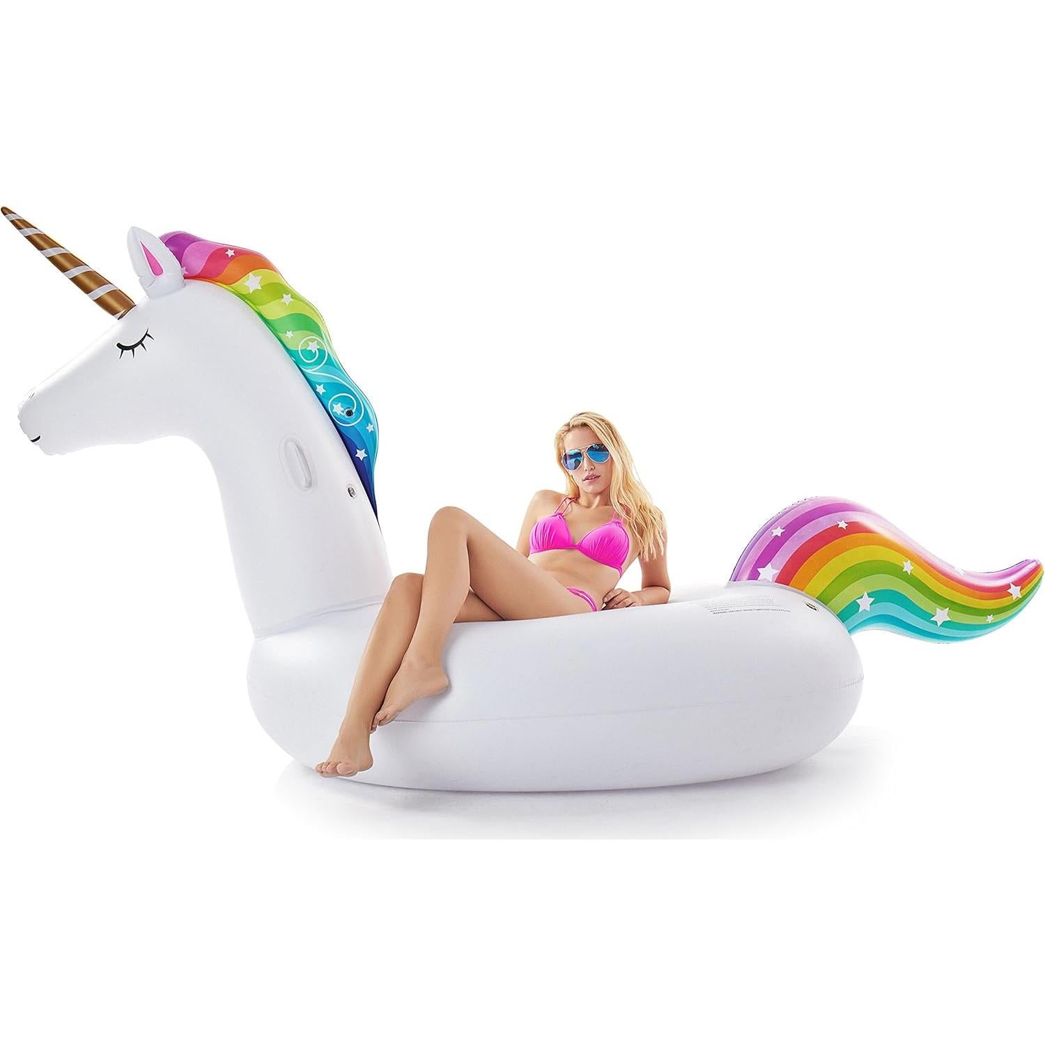 Flotador Inflable Gigante Unicornio Jasonwell 289.56x139.7cm