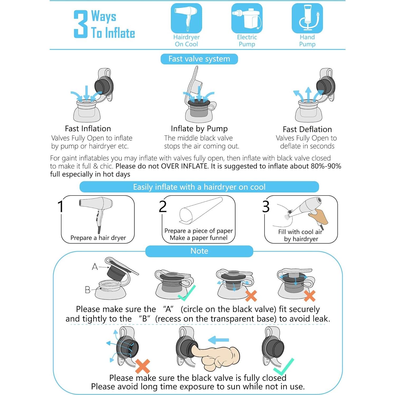 Flotador Inflable Gigante Unicornio Jasonwell 289.56x139.7cm