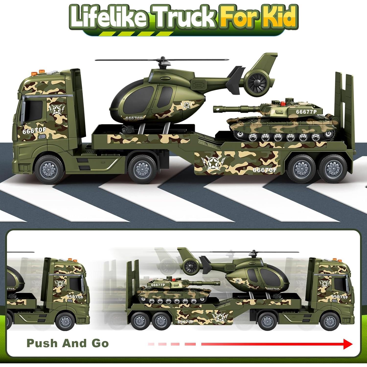 Camión Militar BSTOYDER 63.5 cm con Luces y Sonidos