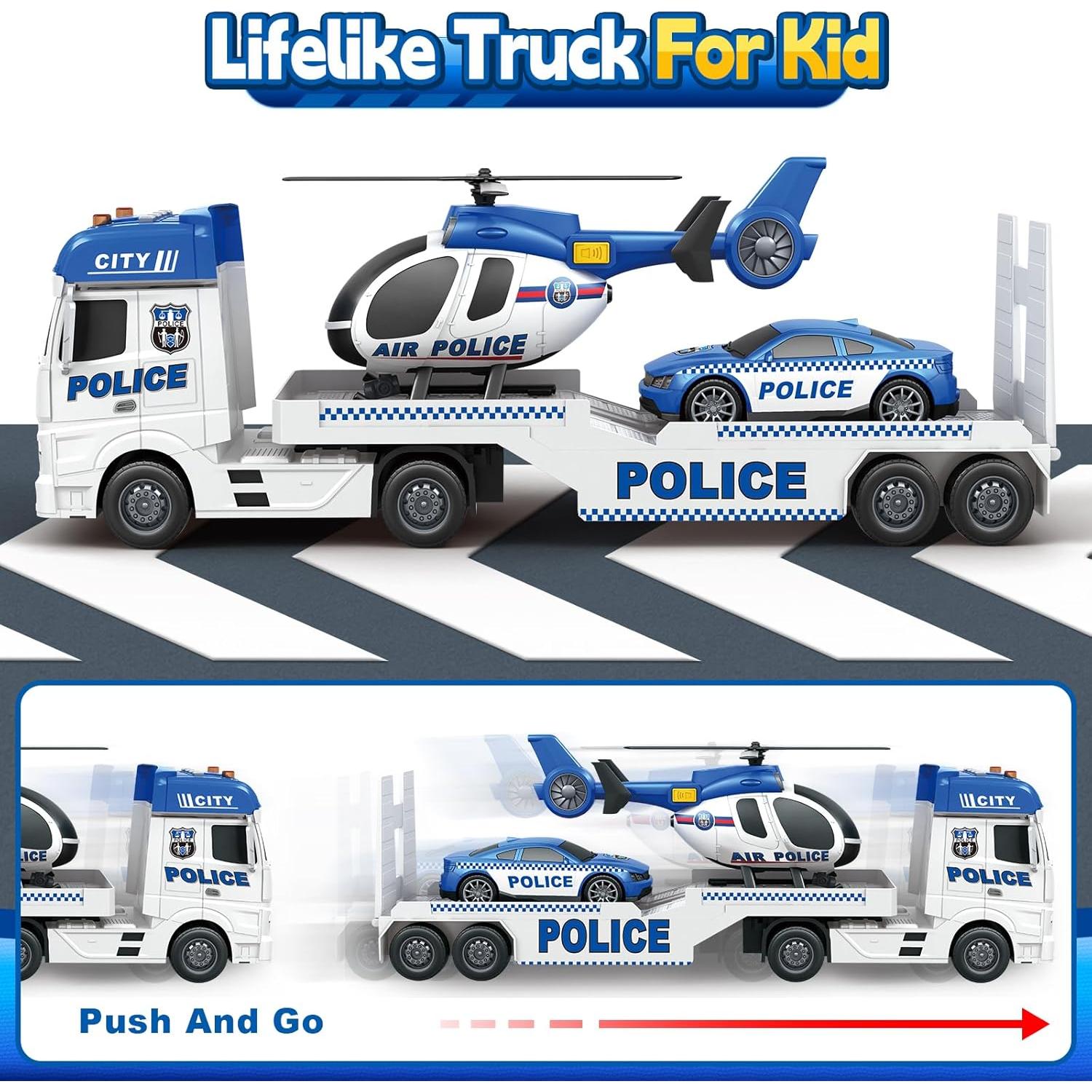 Camión de Policía BSTOYDER 63.5 cm con Luces y Sonidos