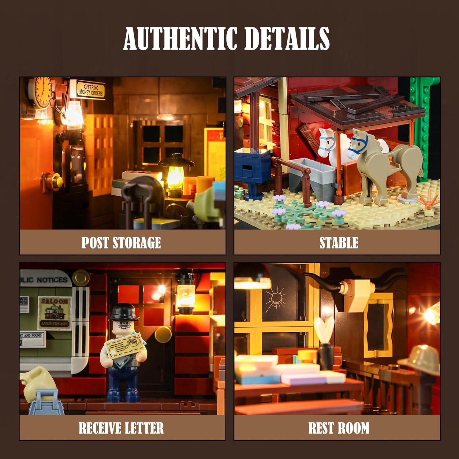 Set de Ladrillos Iluminados FUNWHOLE Oficina de Correos 1692 Piezas