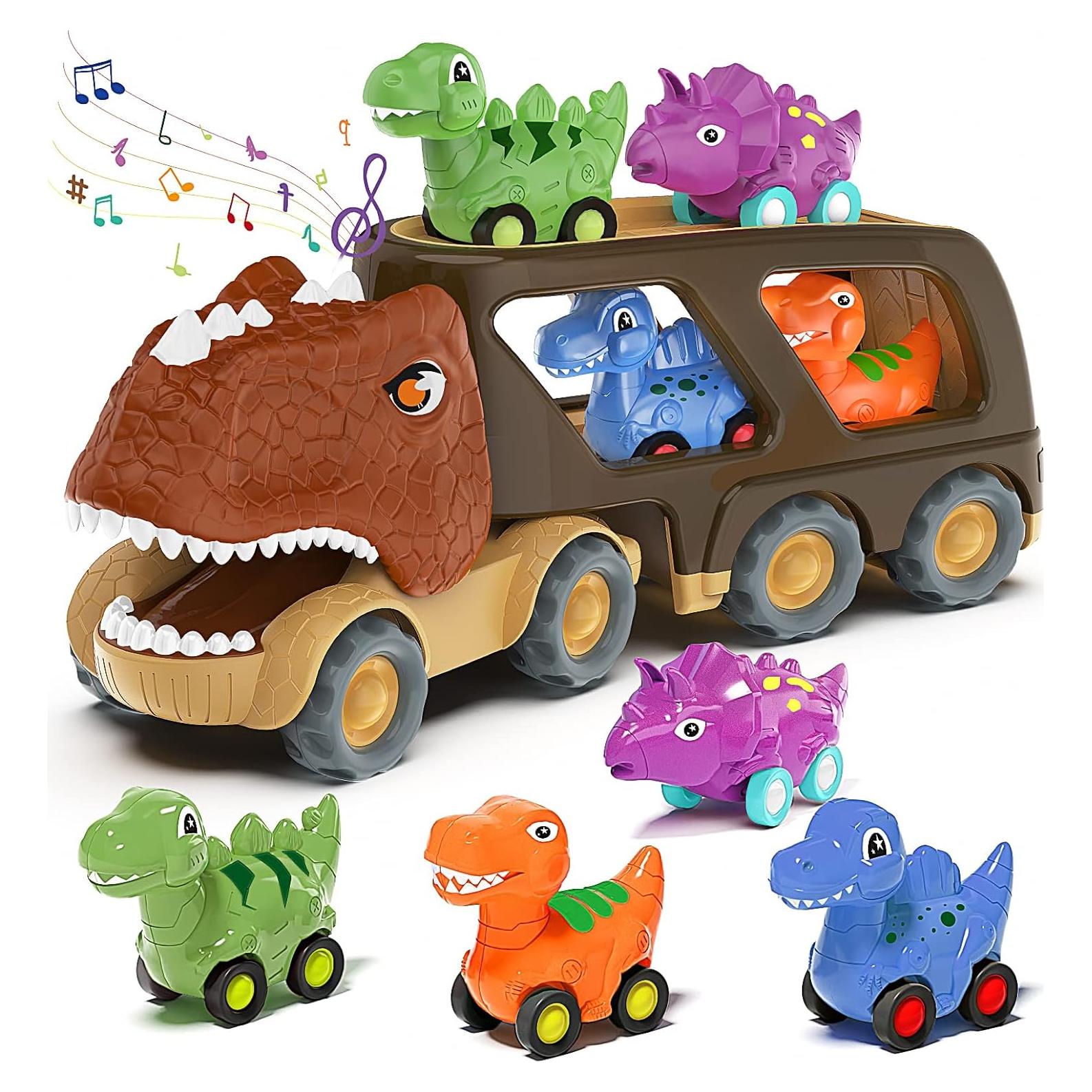 Coche Dinosaurio Veslier Camión Fricción 4 Coches 0.71kg