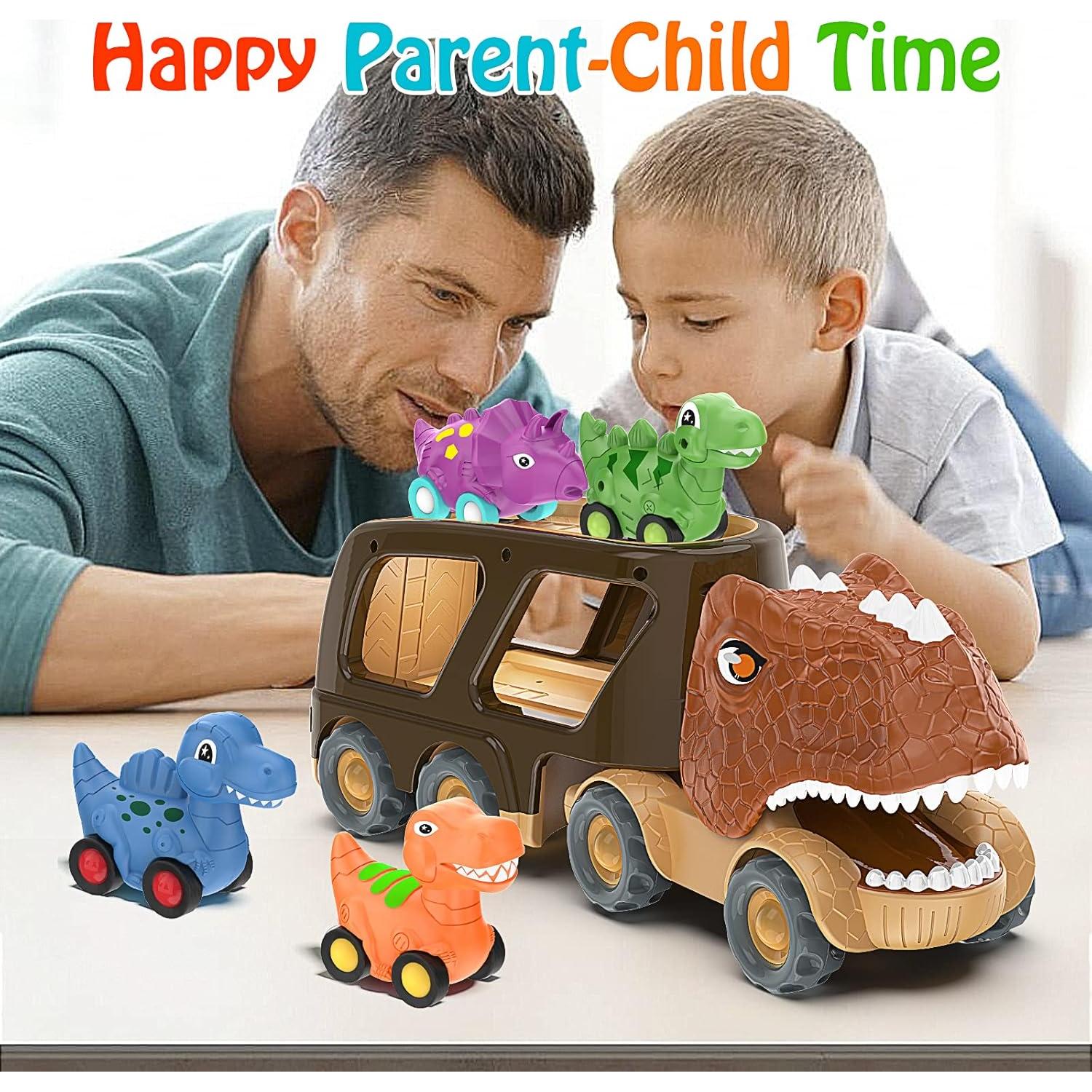 Coche Dinosaurio Veslier Camión Fricción 4 Coches 0.71kg