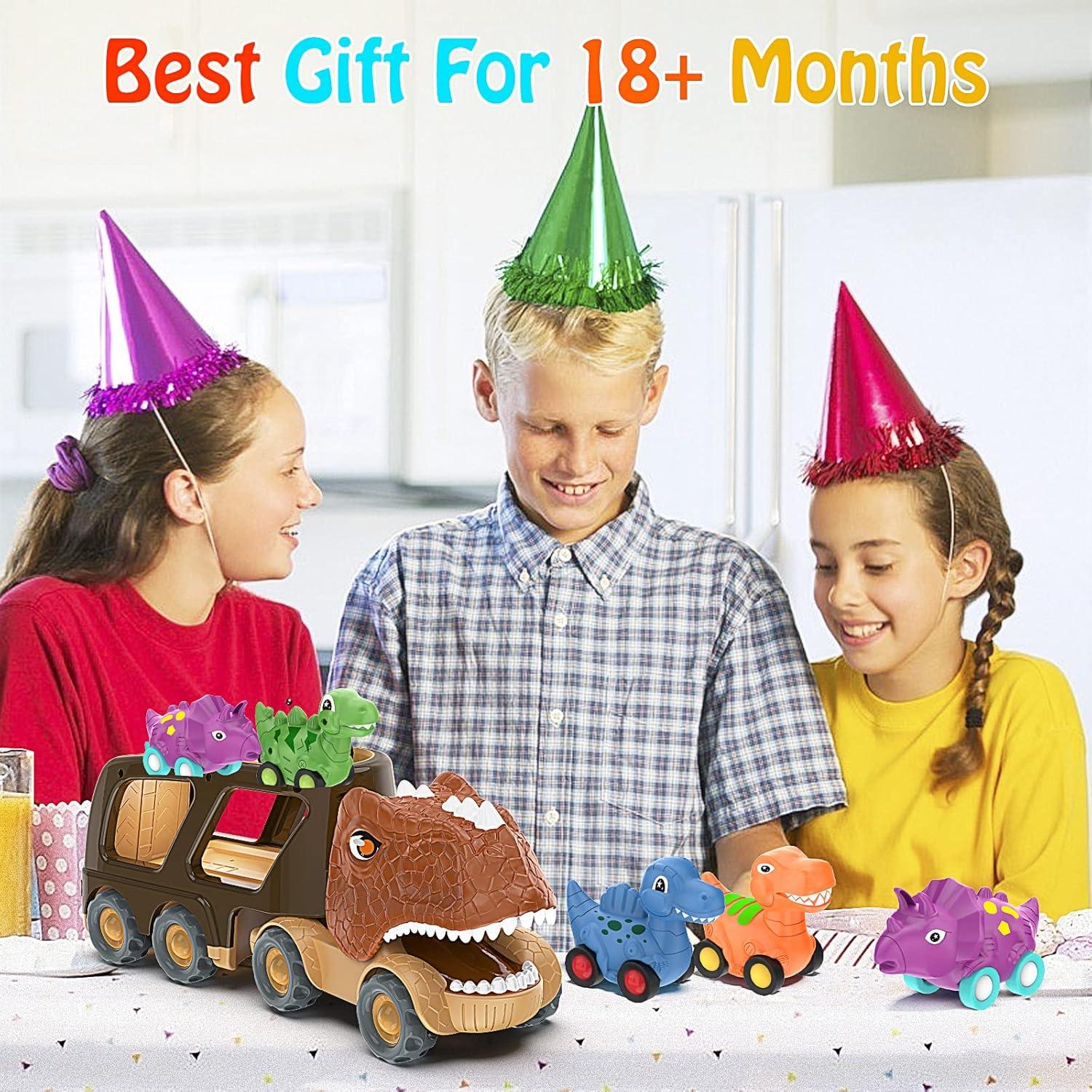 Coche Dinosaurio Veslier Camión Fricción 4 Coches 0.71kg