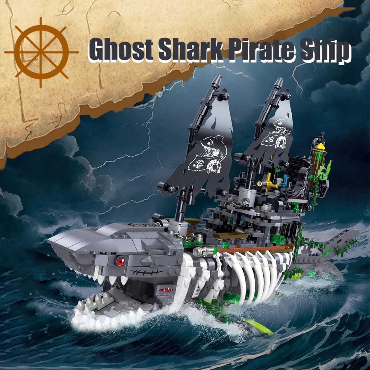 Juego de Bloques de Construcción Barco Pirata Fantasma 1155PCS