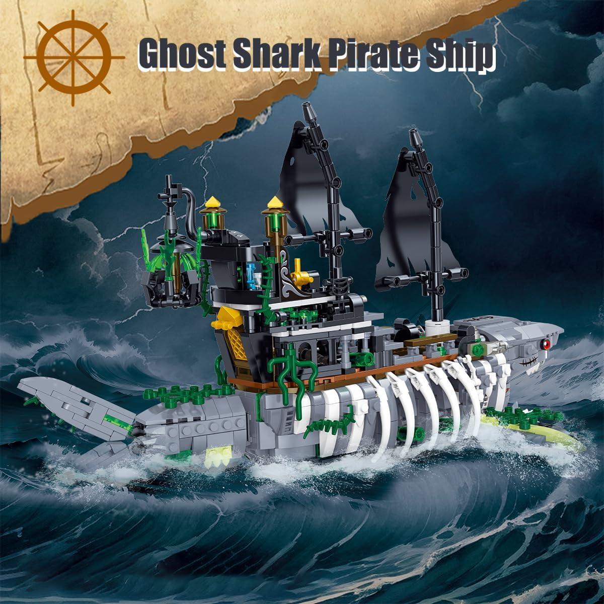 Juego de Bloques de Construcción Barco Pirata Fantasma 1155PCS