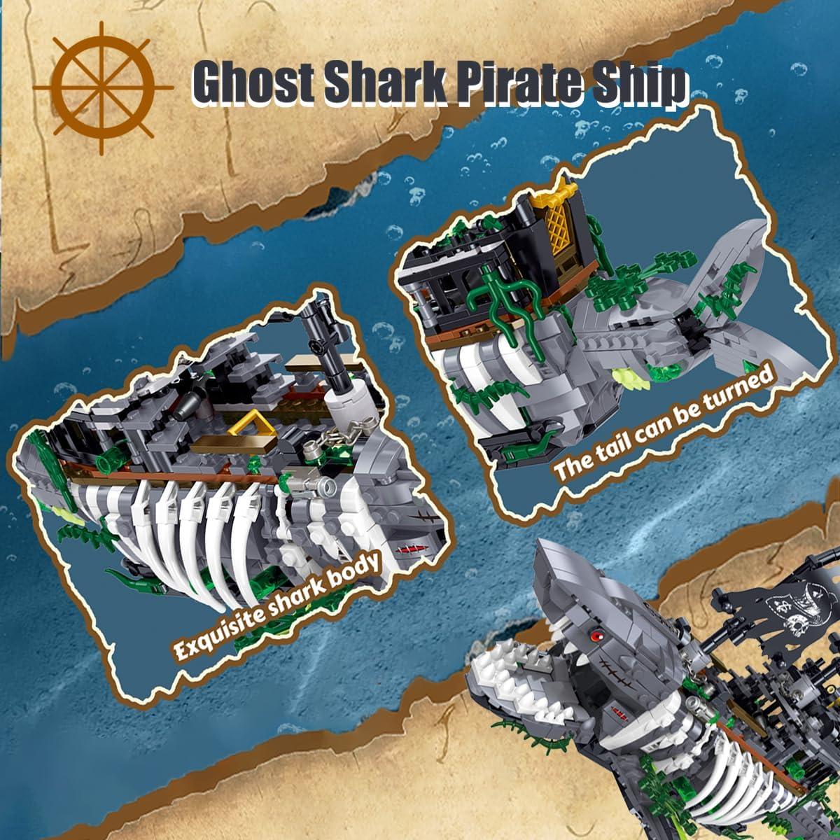 Juego de Bloques de Construcción Barco Pirata Fantasma 1155PCS