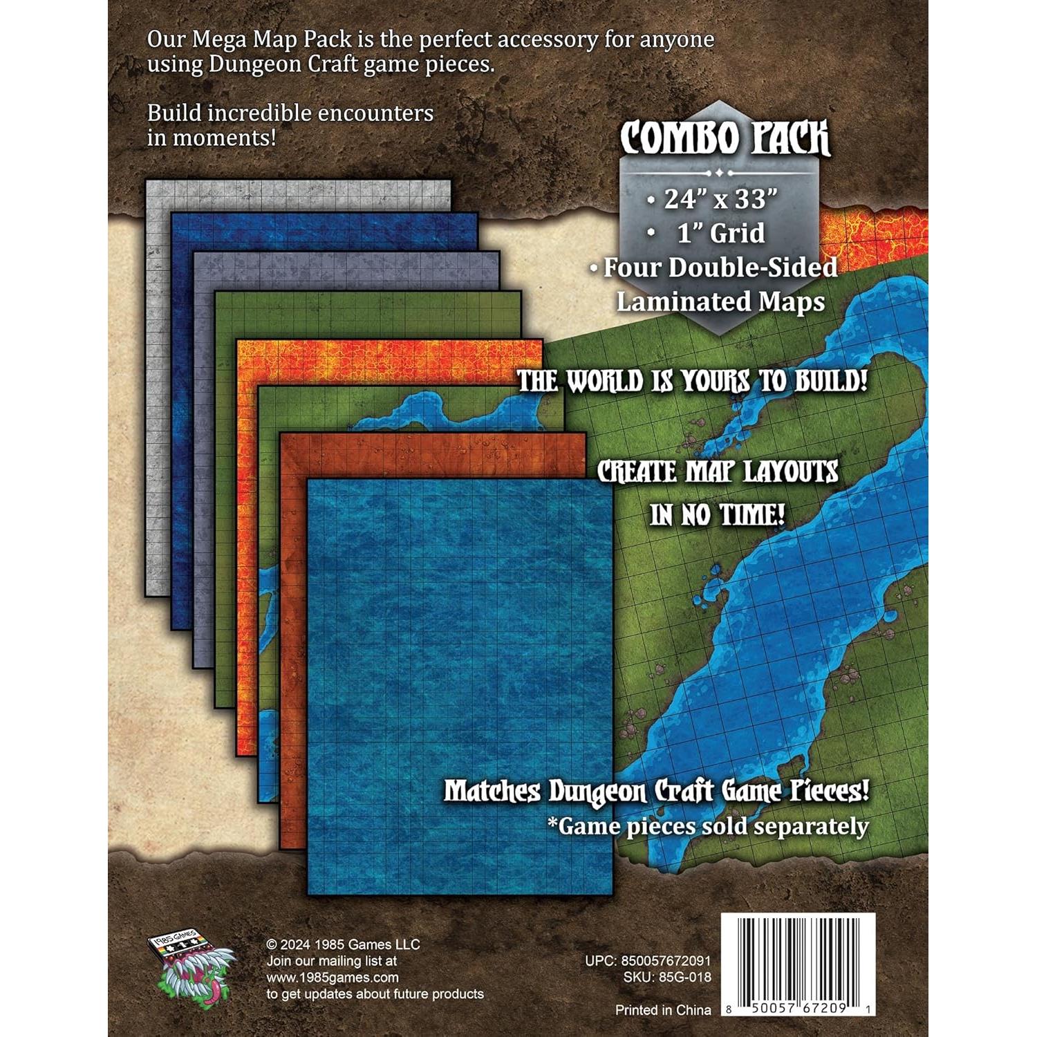 Kit Esencial de Mapas RPG Dungeon Craft - 4 Paquetes