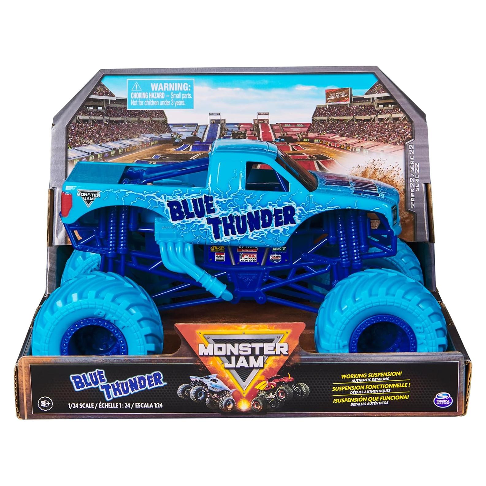 Camión Monstruo Blue Thunder Spin Master 1:24 Metal Fundido