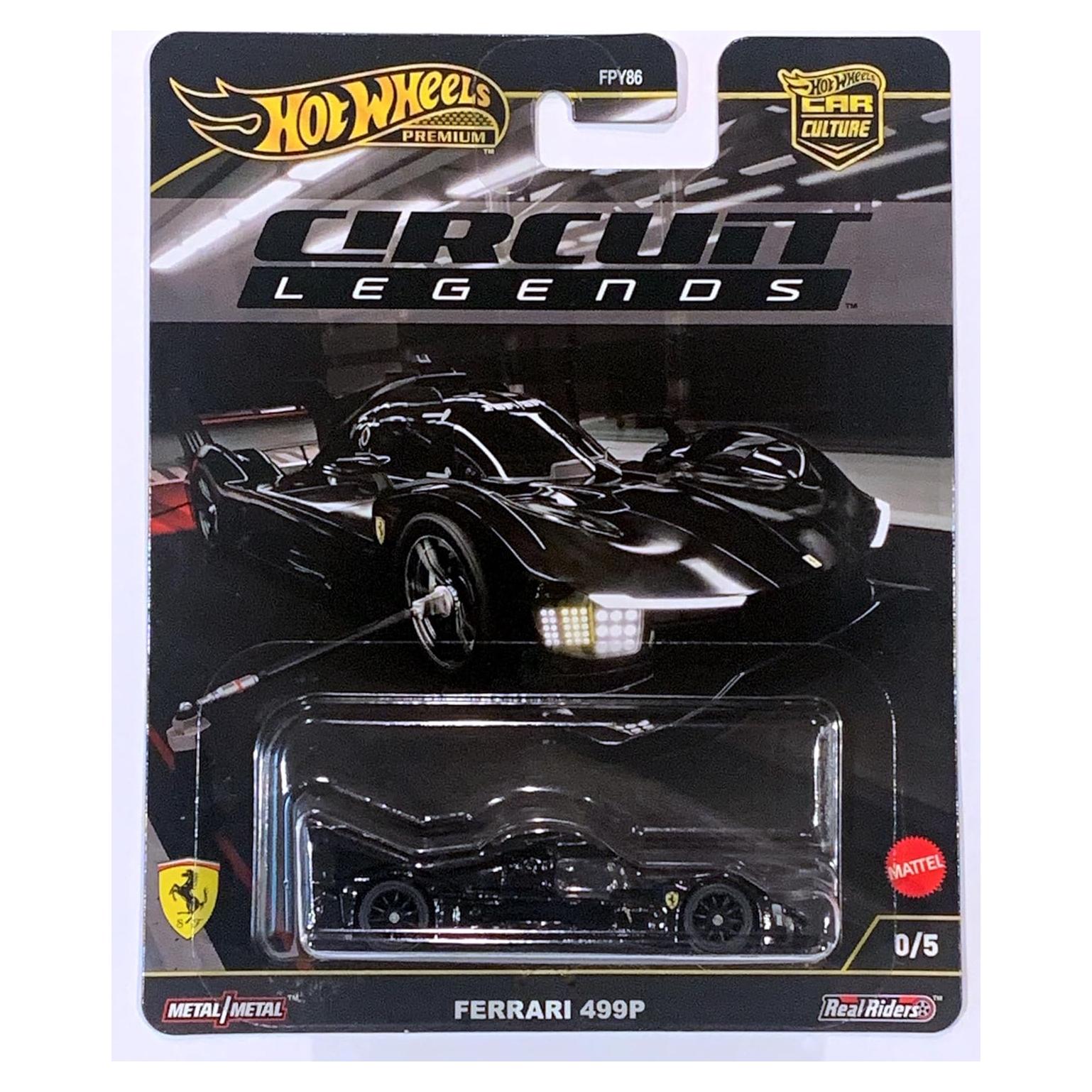 Hot Wheels Premium Ferrari 499P Negro Chase 1:64 con Protector