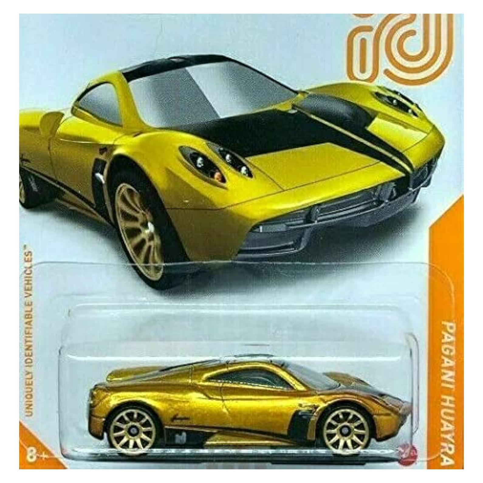 Coche a escala 1:64 Hot Wheels Pagani Huayra Oro
