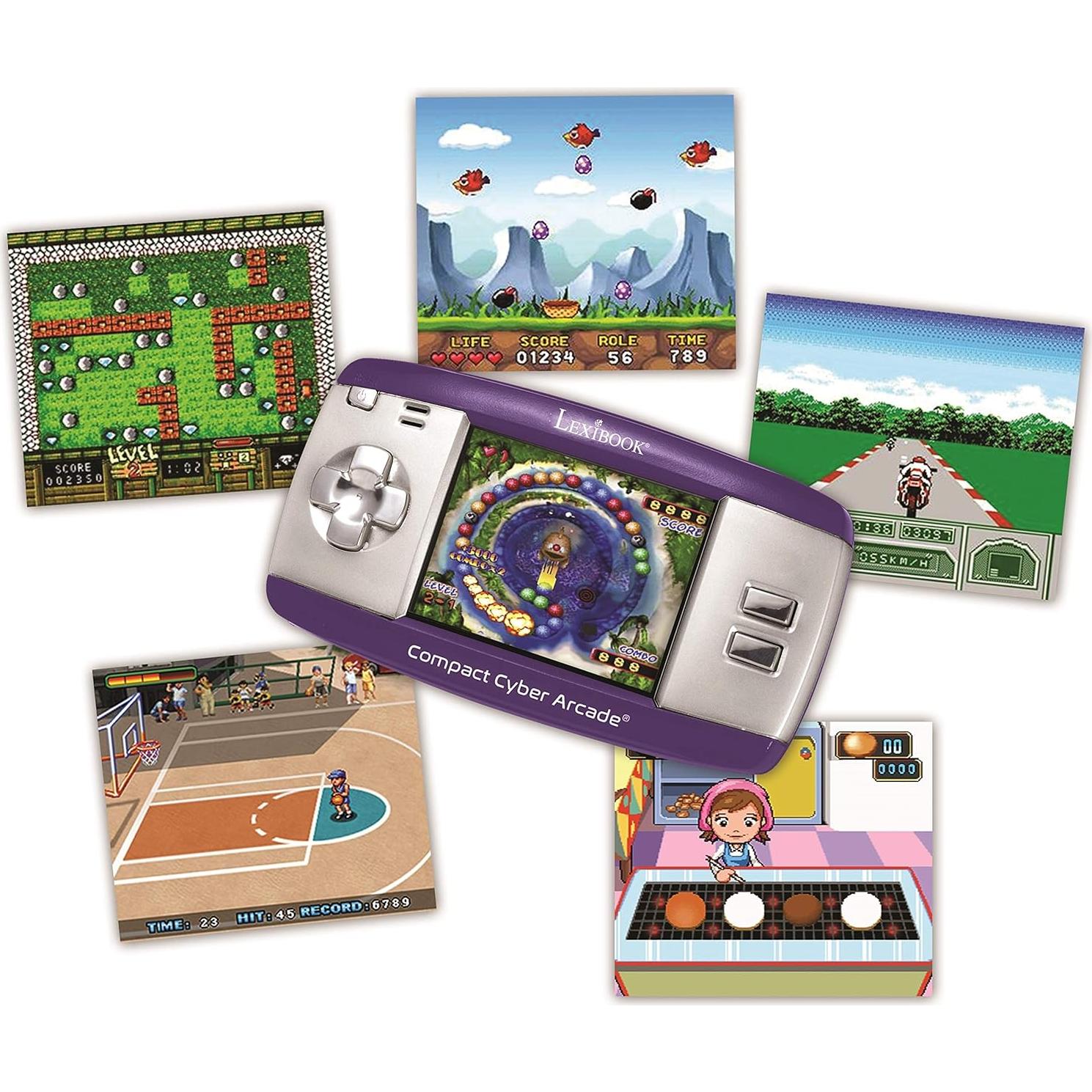 Consola de Juegos Portátil JL2375PR 250 Juegos LCD Púrpura