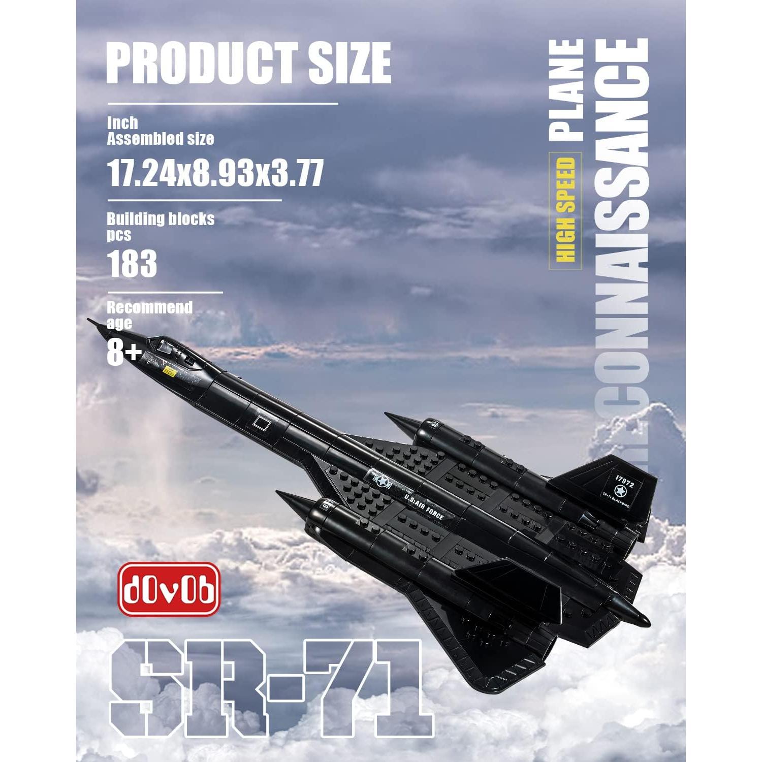 Conjunto de Bloques de Construcción dOvOb SR-71 Blackbird 183 Piezas