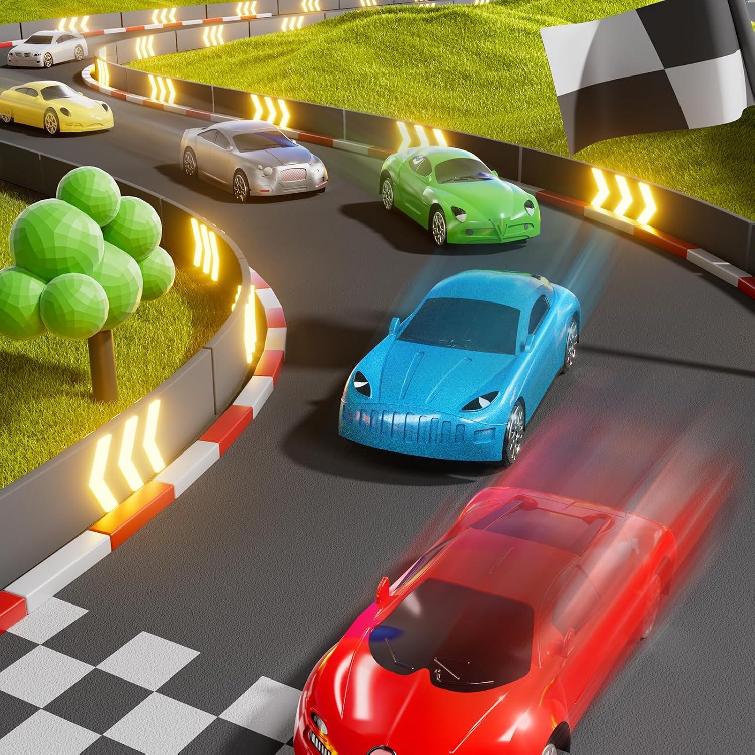 Juego de Camiones de Carreras NIPLOOOW con Alfombrilla 81x69cm