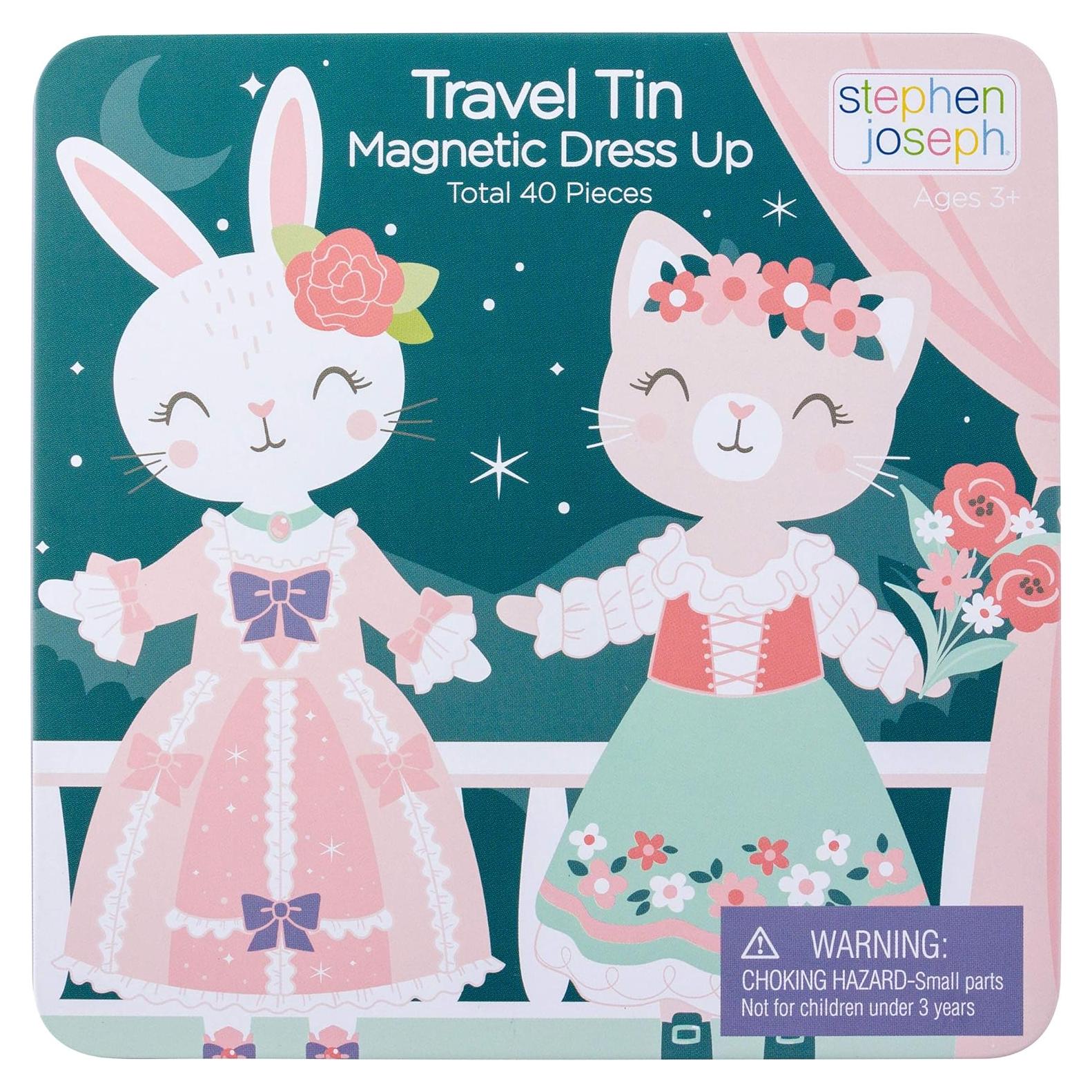 Lata de Viaje Magnética Stephen Joseph Conejo y Gato 40 Piezas